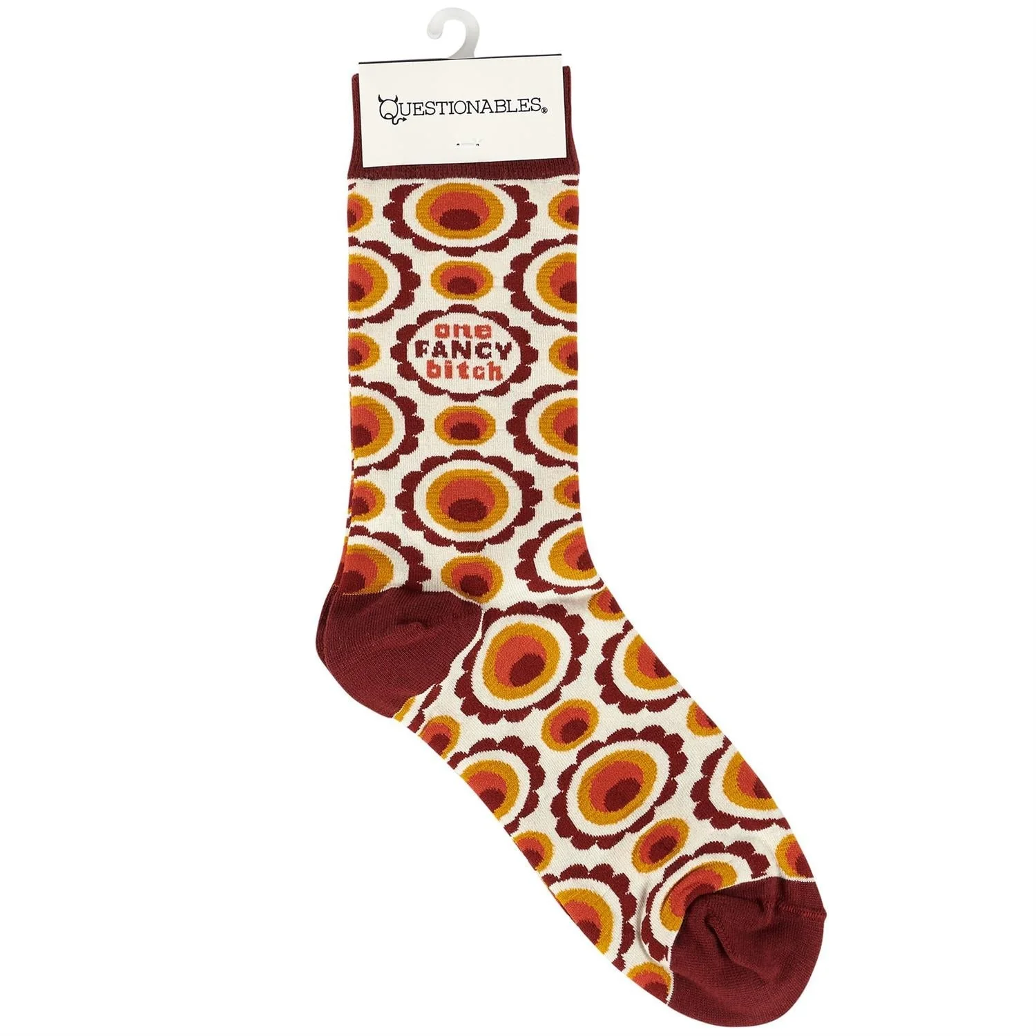 One Fancy Bitch Socks | Colorful Retro Pattern - Image 5