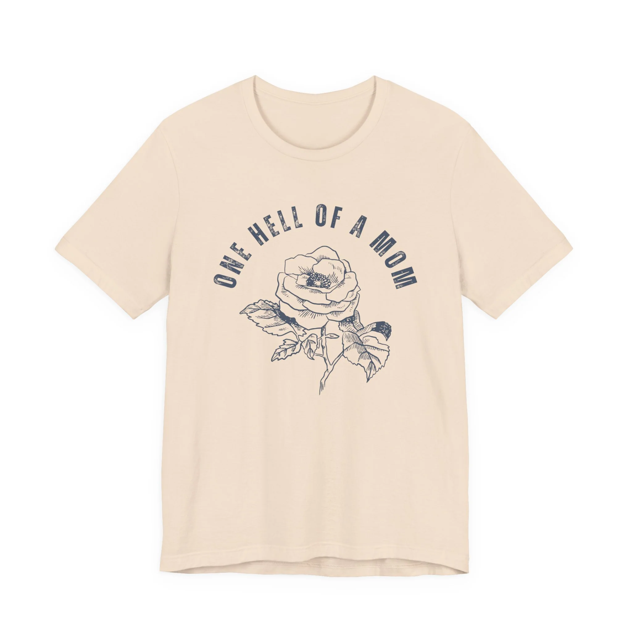 One Hell of a Mom Tattoo-Inspired Flower Rose Unisex Jersey Short Sleeve Tee - Image 7