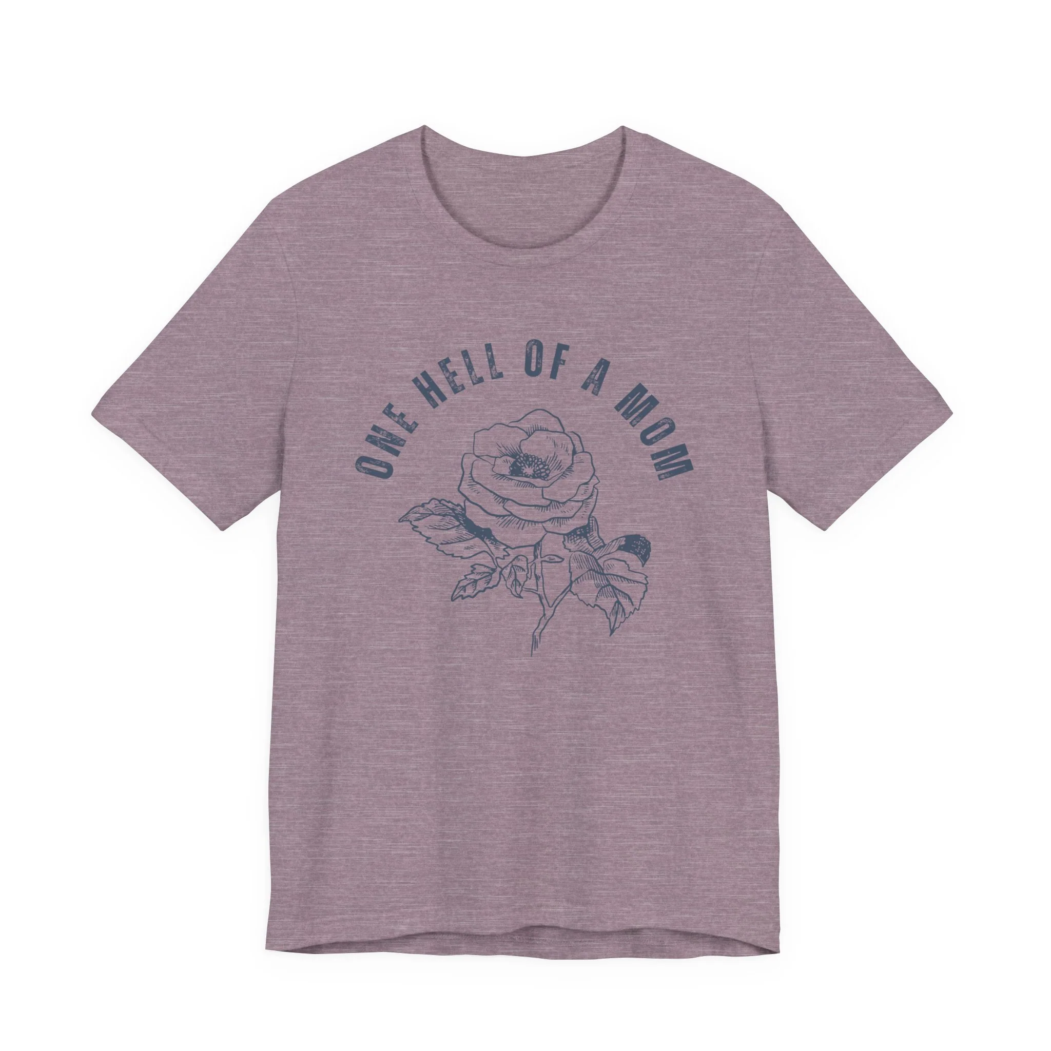 One Hell of a Mom Tattoo-Inspired Flower Rose Unisex Jersey Short Sleeve Tee - Image 8