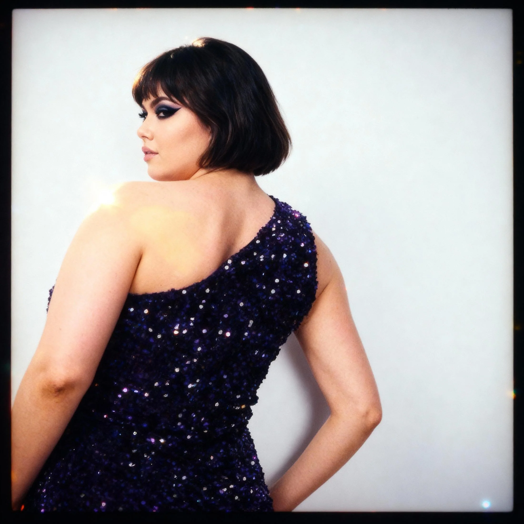 One Shoulder Sequined Party Mini Dress in Purple [Sizes SM-L] - Image 6
