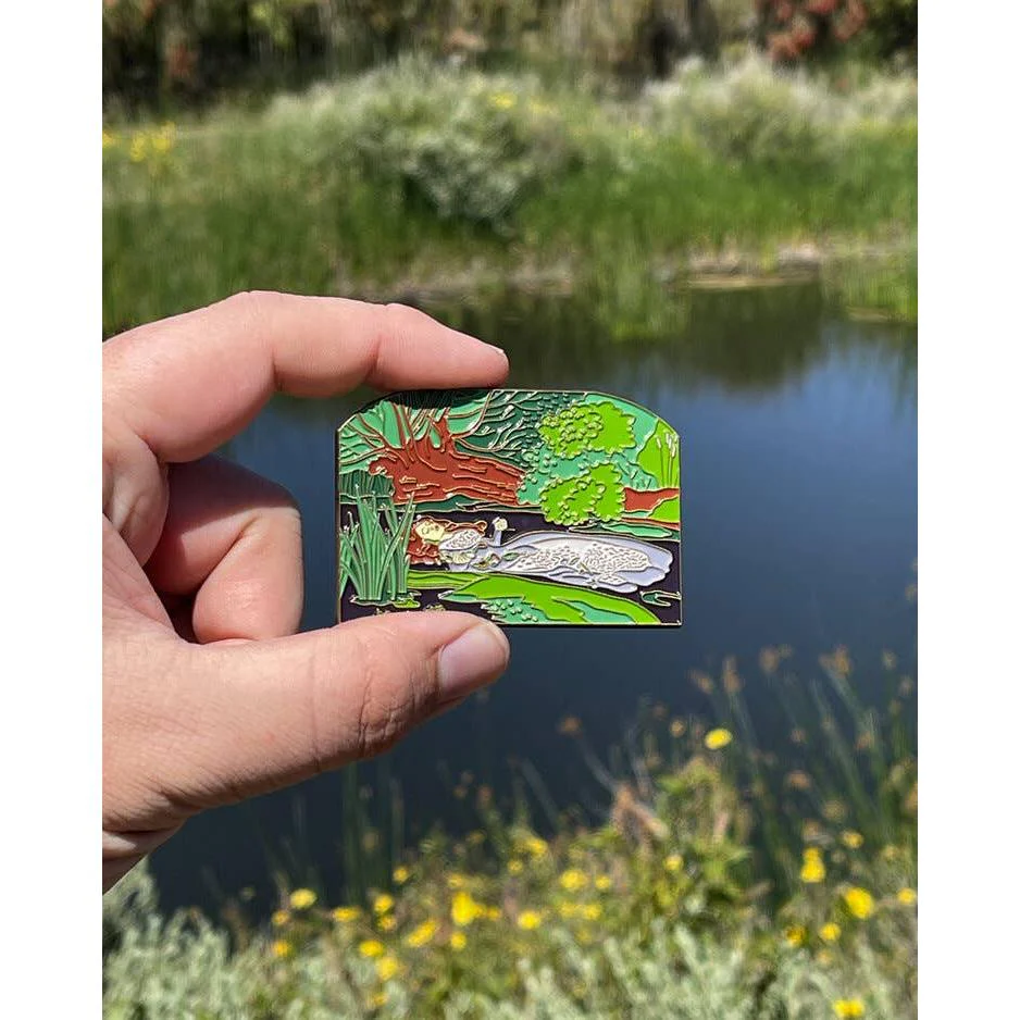 Ophelia Enamel Pin | Soft Lapel Pin | 2.7" x 1.8" - Image 2