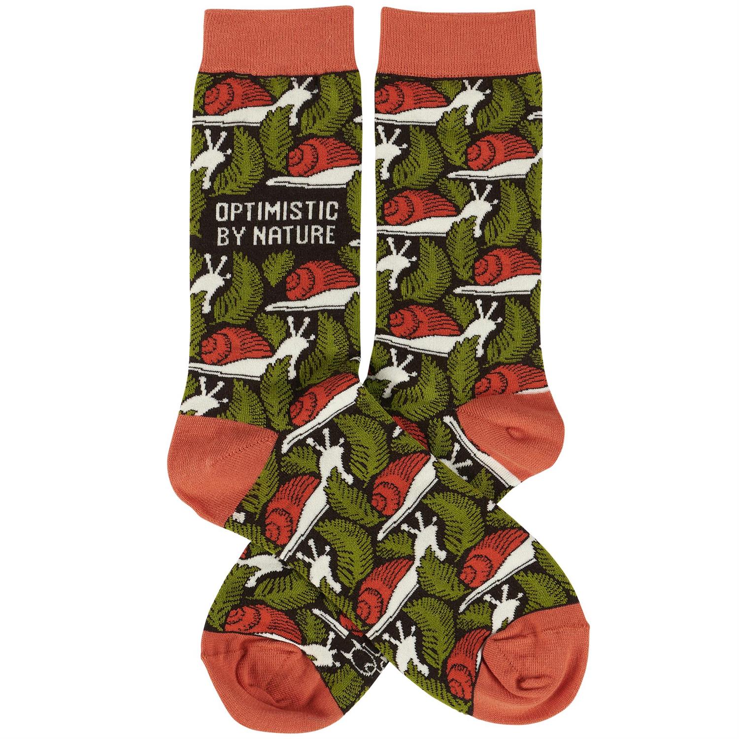 Optimistic by Nature Socks | Snail Pattern Design - Image 2
