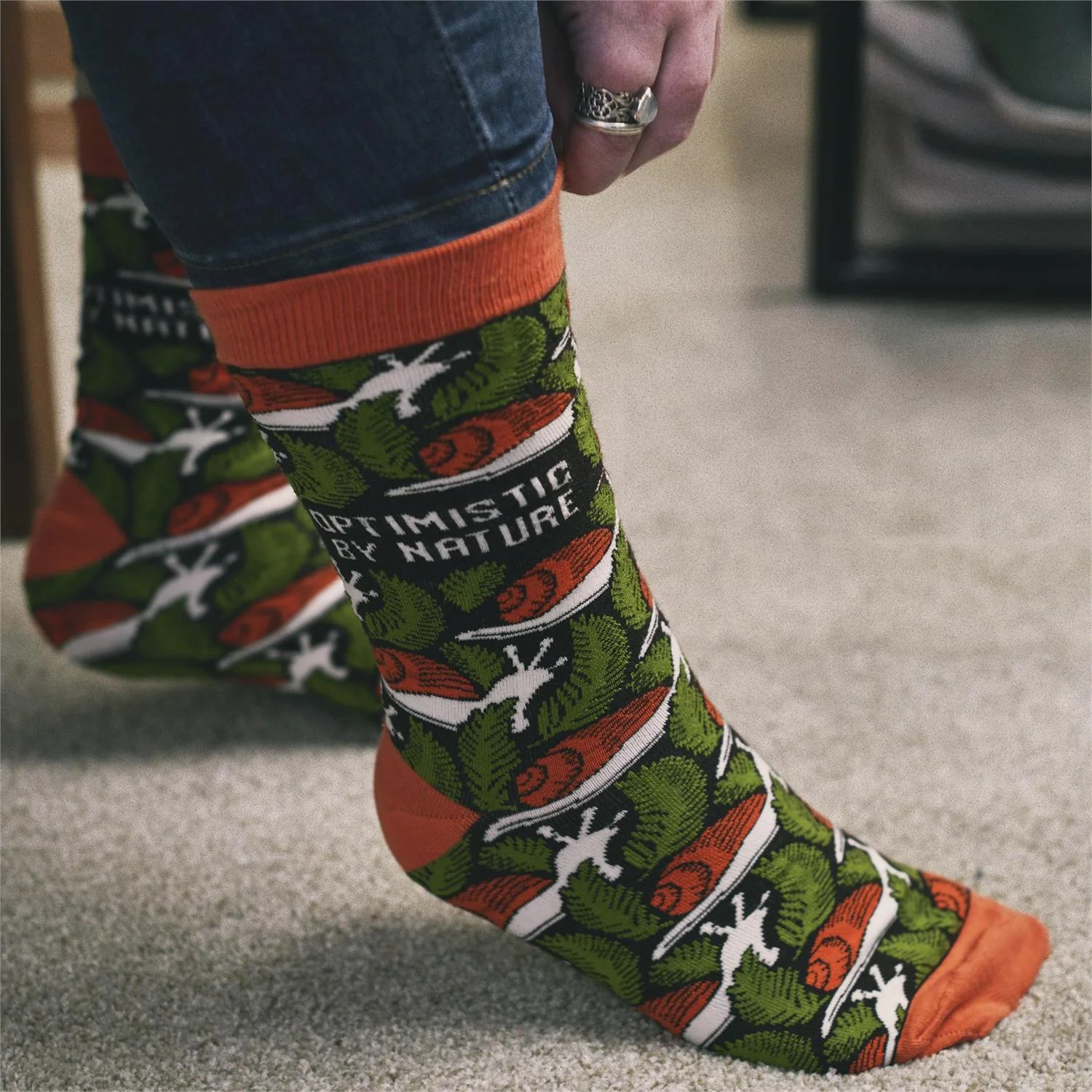 Optimistic by Nature Socks | Snail Pattern Design - Image 5