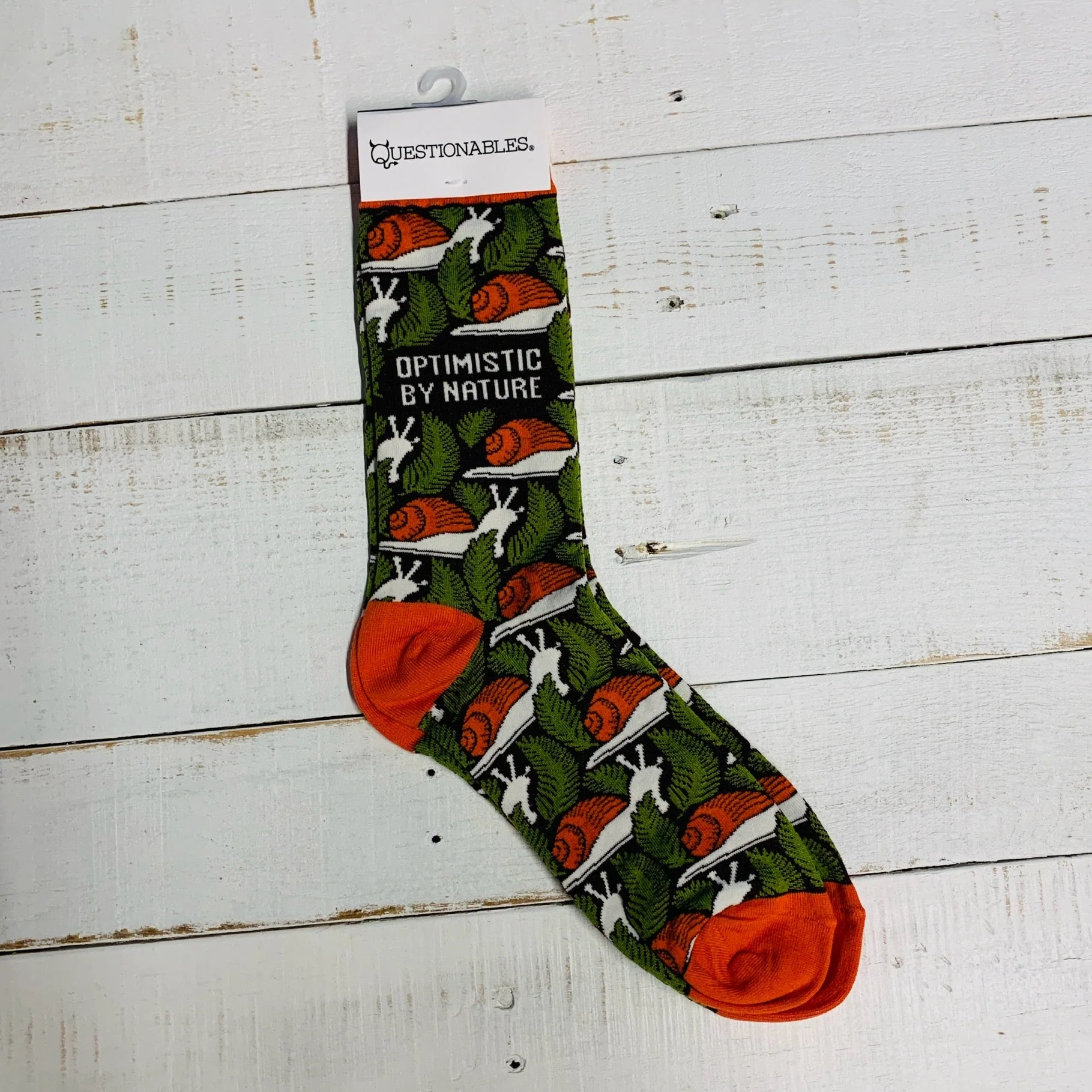 Optimistic by Nature Socks | Snail Pattern Design - Image 6