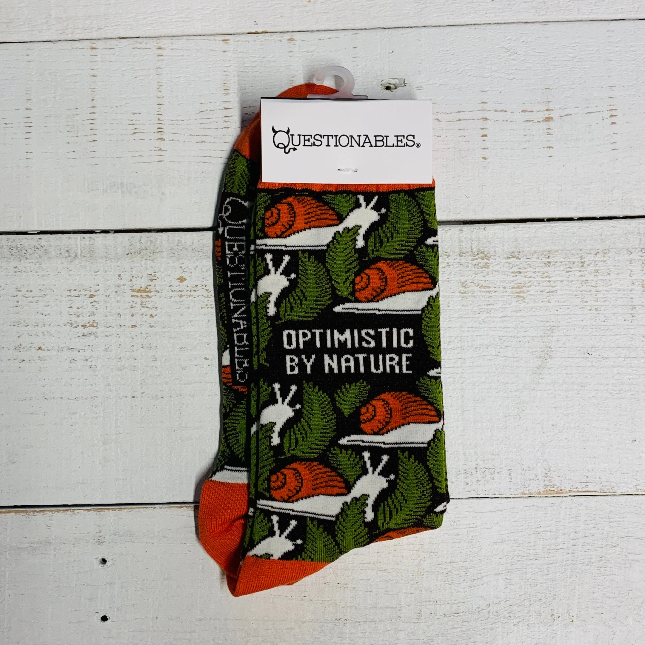 Optimistic by Nature Socks | Snail Pattern Design - Image 7