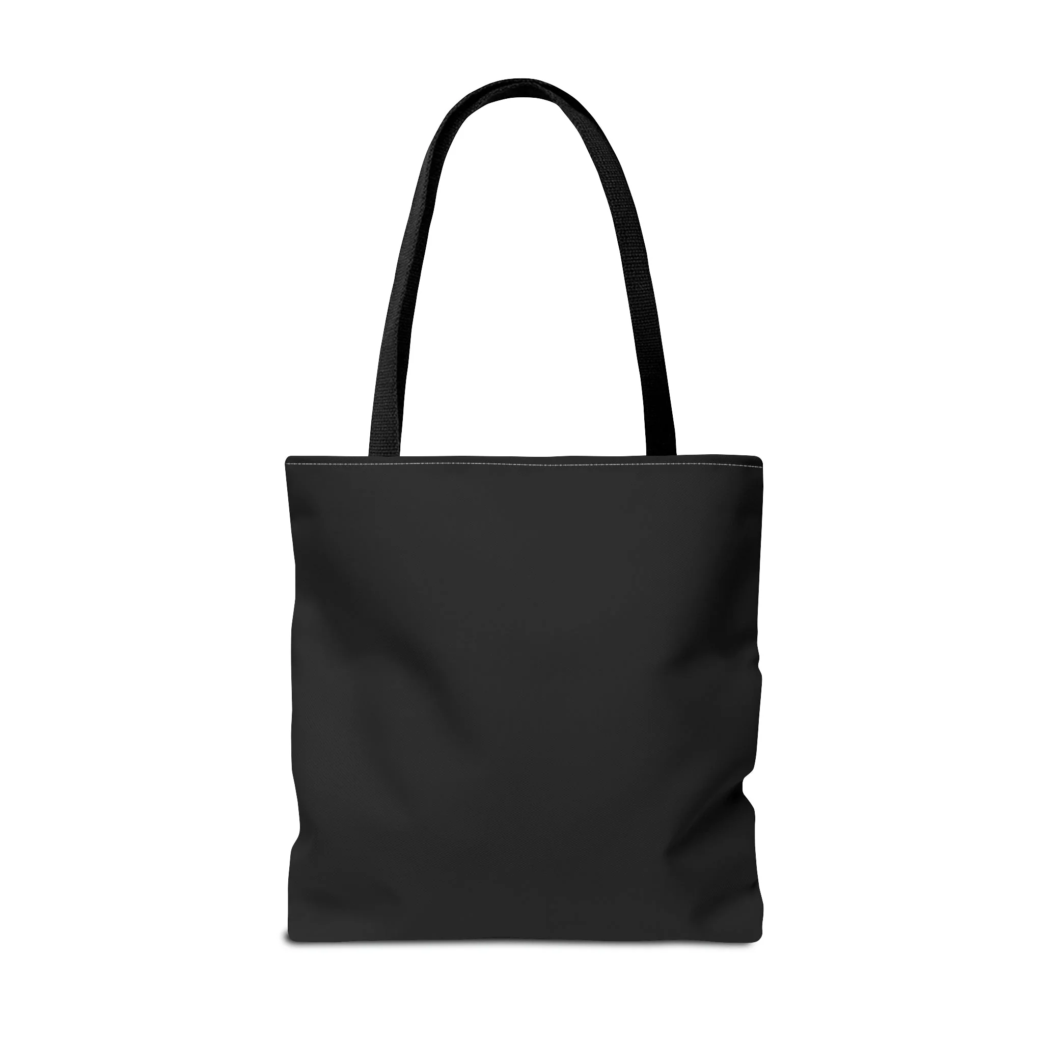 Orange Cat Energy Tote Bag in Black | 18" x 18" - Image 3