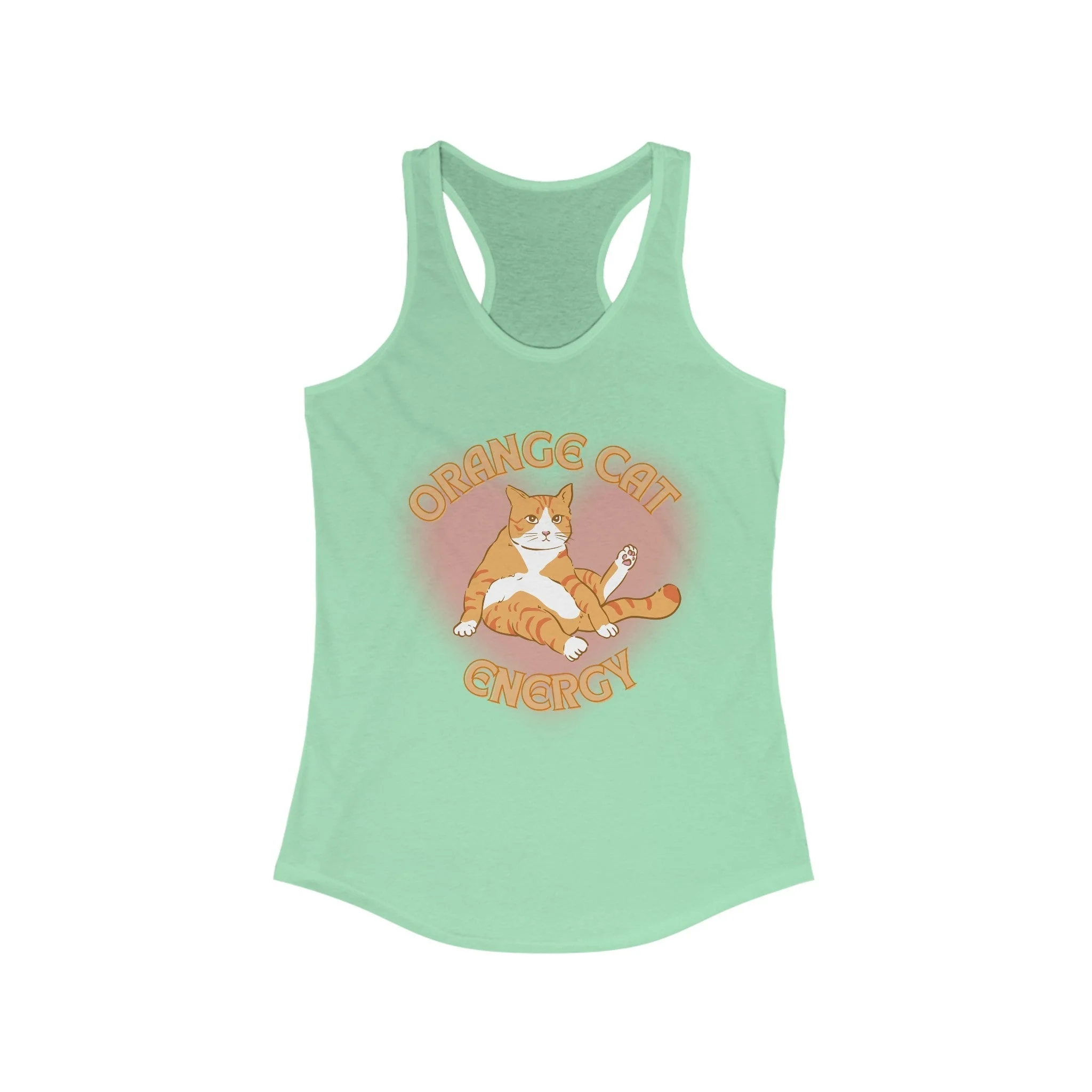 Orange Cat Energy Women's Ideal Racerback Tank - Image 4