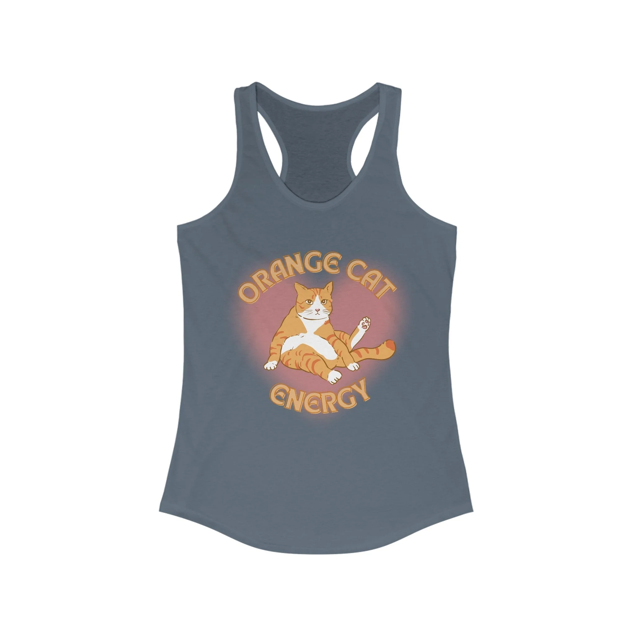 Orange Cat Energy Women's Ideal Racerback Tank - Image 5