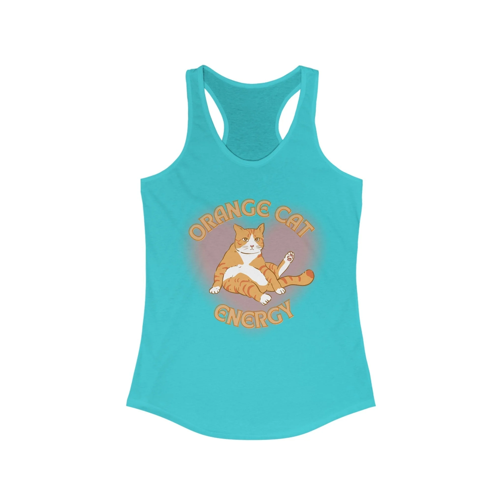 Orange Cat Energy Women's Ideal Racerback Tank - Image 6