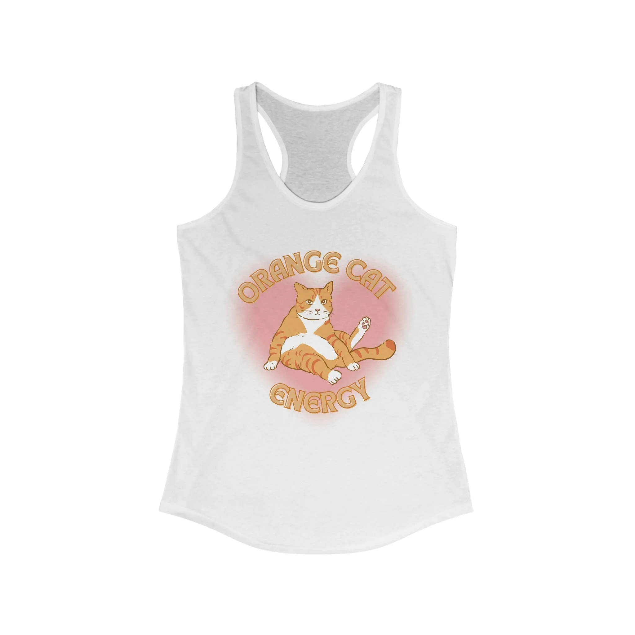 Orange Cat Energy Women's Ideal Racerback Tank - Image 7