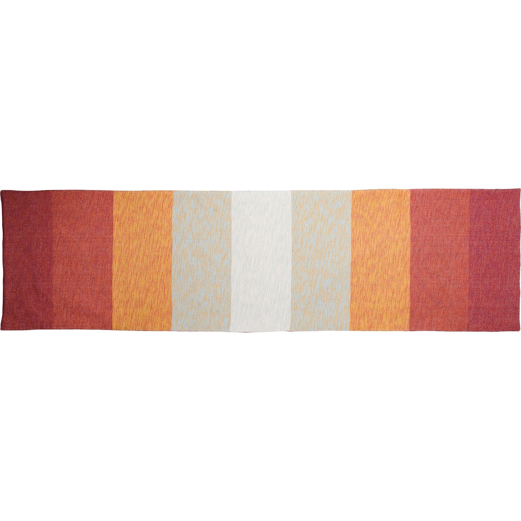 Orange Multi Plaid Table Runner | Double-sided Checkered Stripe Cotton Mat | 56" x 15" - Image 2