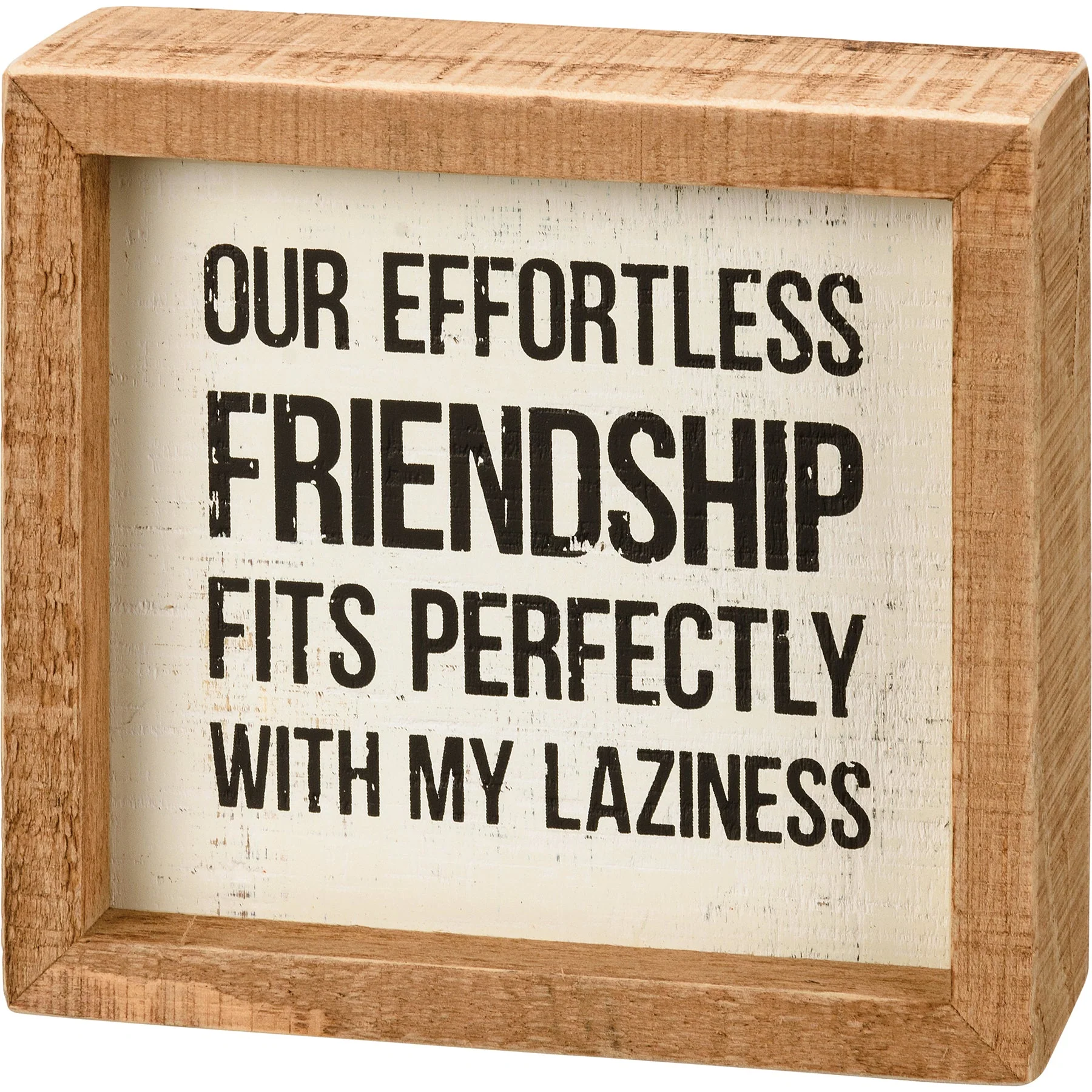 Our Effortless Friendship Fits Perfectly Wooden Inset Box Sign | Best Friend Gift - Image 2