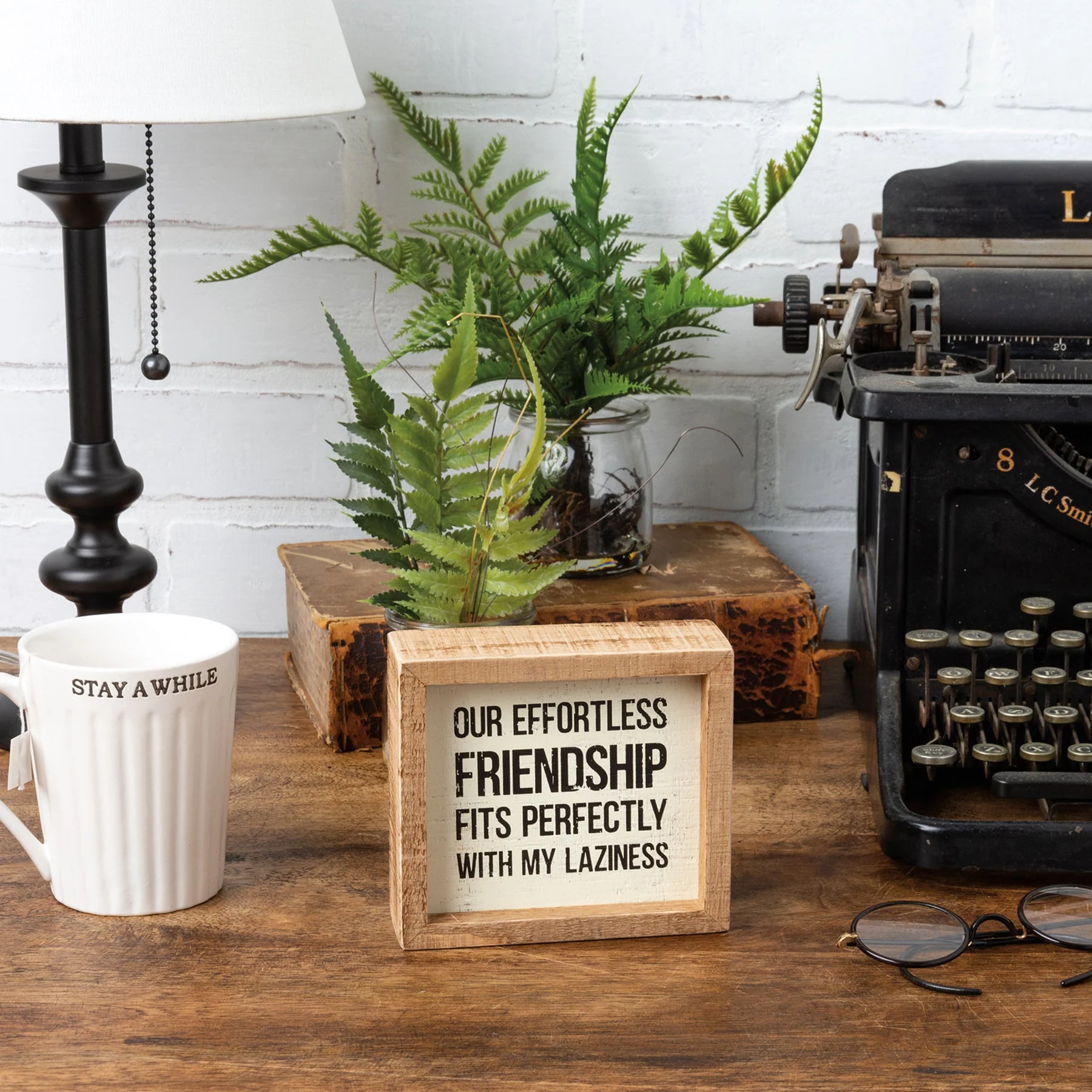 Our Effortless Friendship Fits Perfectly Wooden Inset Box Sign | Best Friend Gift - Image 4
