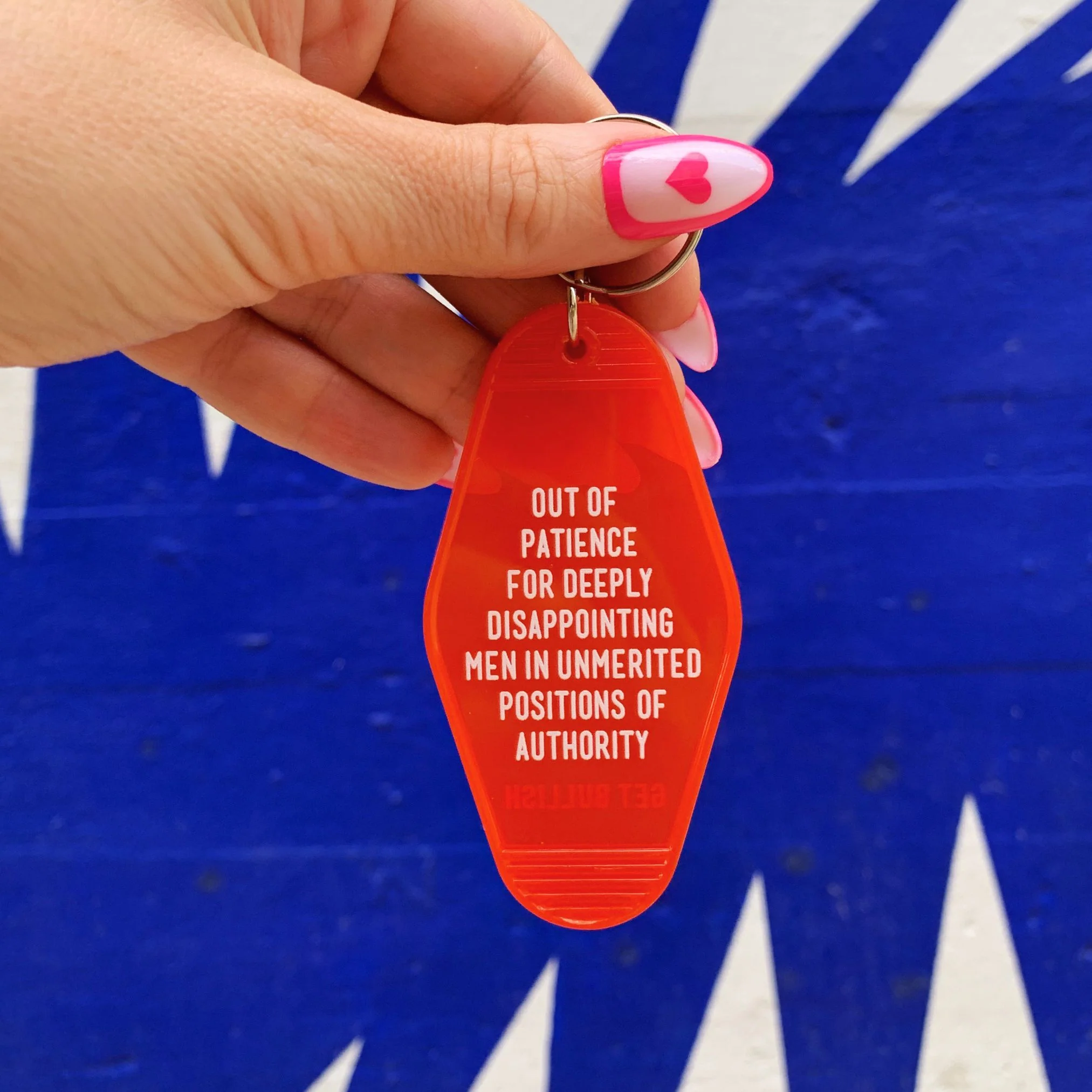 Out of Patience for Deeply Disappointing Men Motel Style Keychain - Image 4