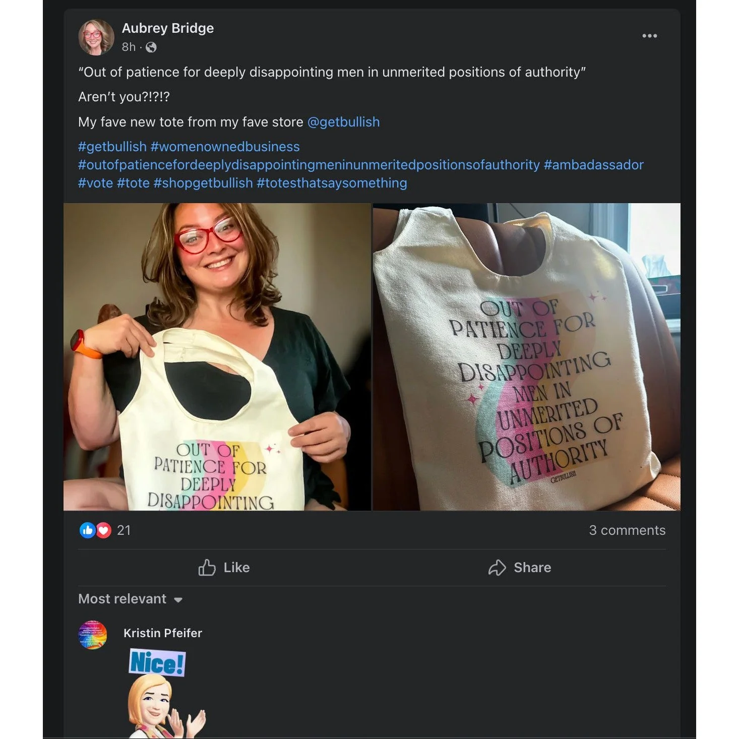 Out of Patience for Deeply Disappointing Men Slouchy Canvas Tote in Natural - Image 10