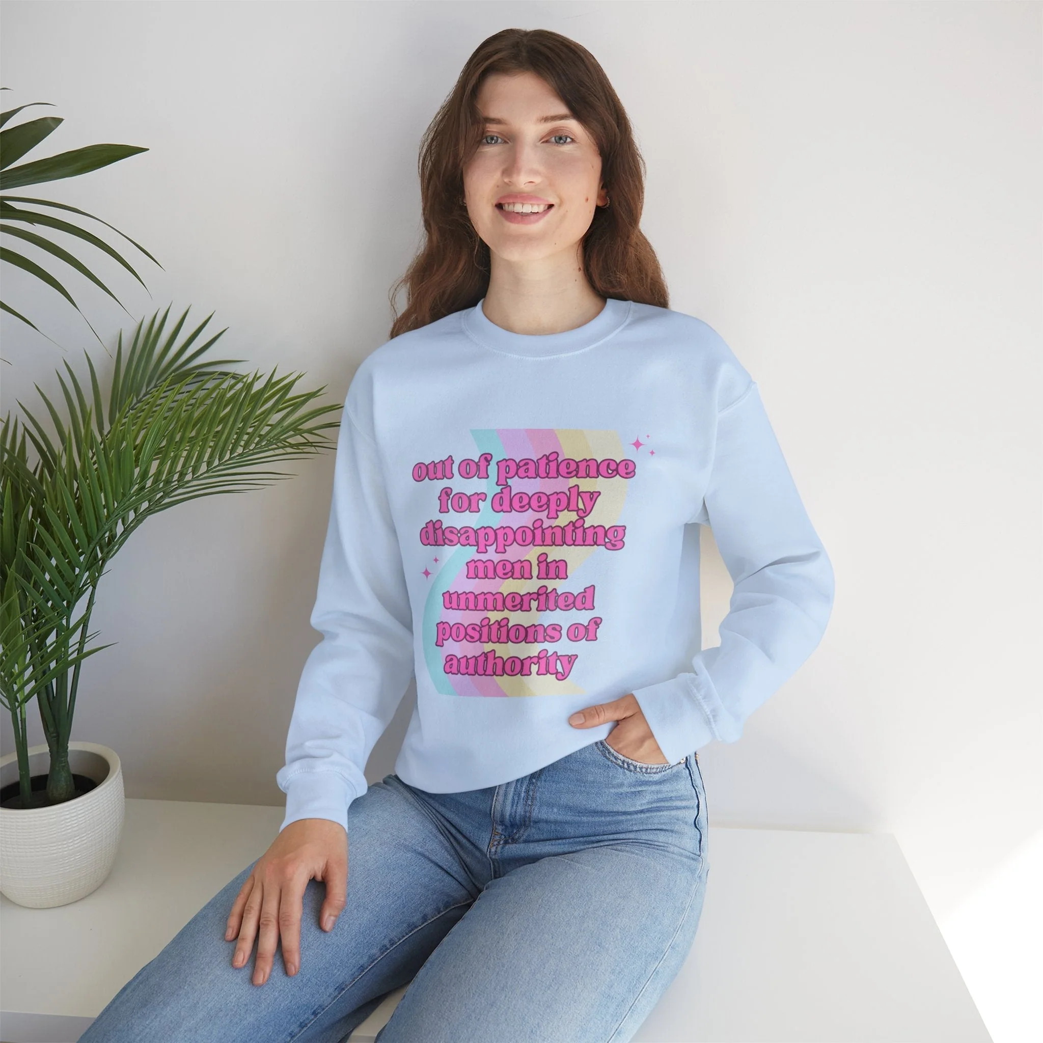 Out of Patience for Deeply Disappointing Men Unisex Heavy Blend™ Crewneck Sweatshirt Sizes SM-5XL | Plus Size Available - Image 3