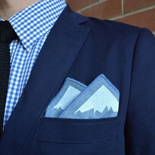 I'm Always Outside on the Inside Hankie Men's Pocket Square or Handkerchief - Image 3
