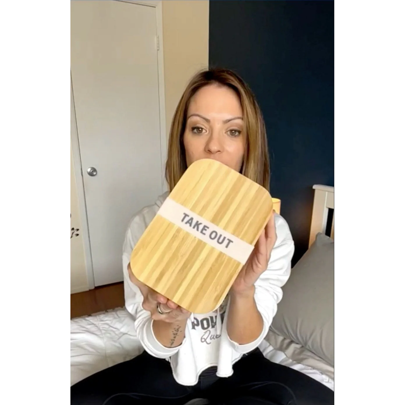 Pack of 3 Take Out Bamboo Lunch Box in Blush Pink | Eco-Friendly and Sustainable | 7.5" x 5" x 2" - Image 9