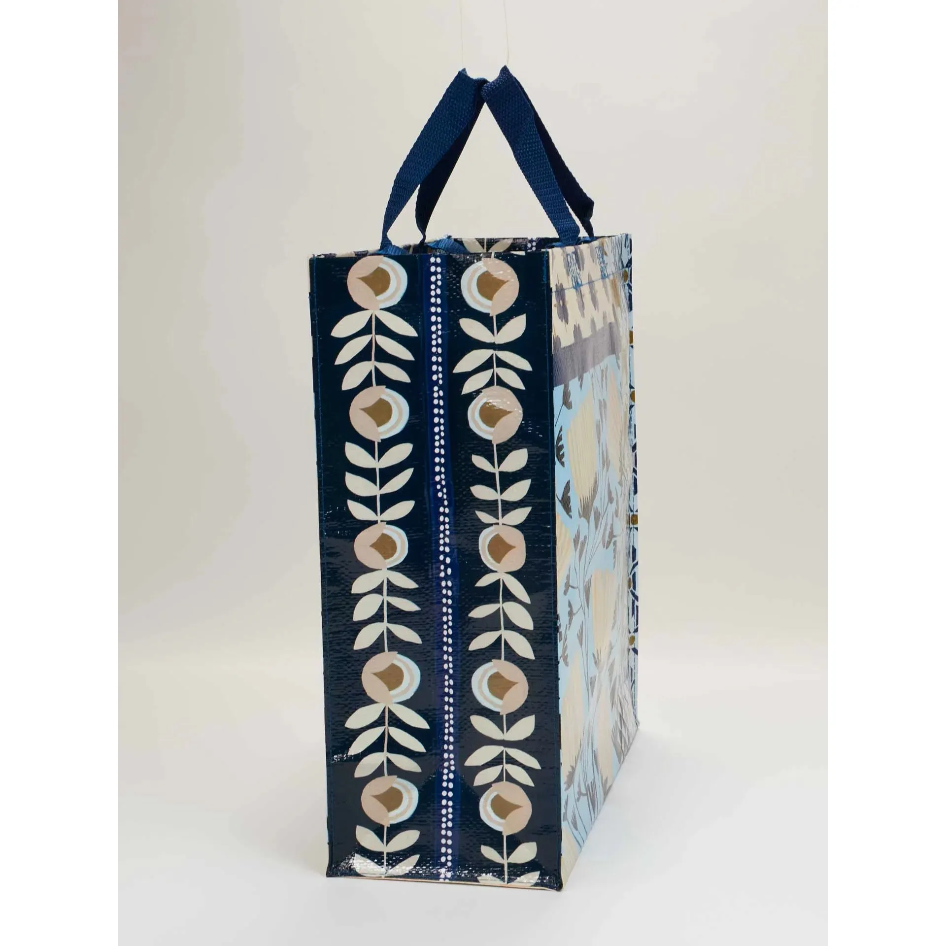 Patchwork Shopper Tote Bag | Post Consumer Material Shopping Bag | 16" x 15" | BlueQ at GetBullish - Image 3