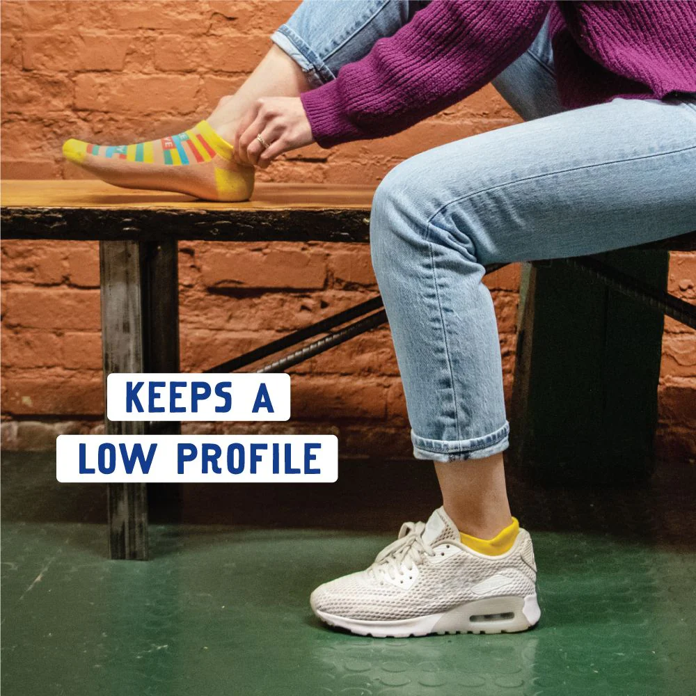 Peace Love and Therapy Women's or Unisex Sneaker Socks [2 Size Options] | BlueQ at GetBullish - Image 8