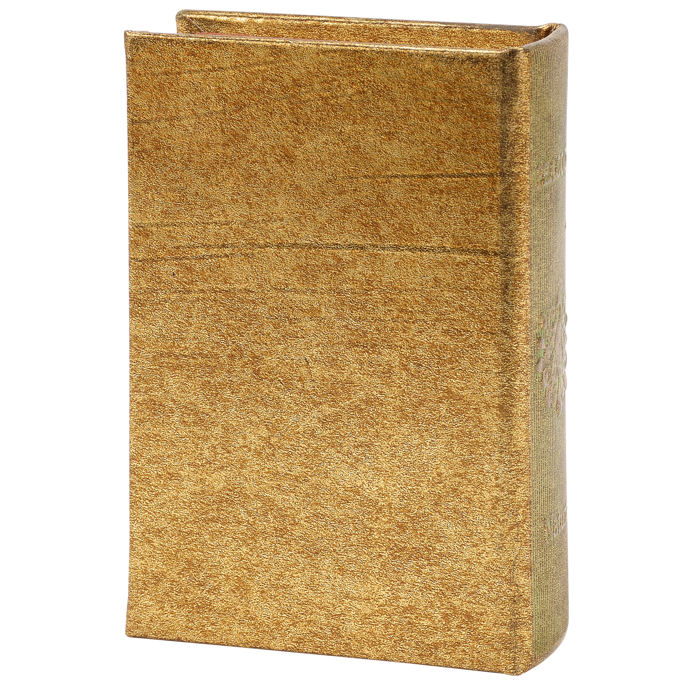 Peacock Metallic Gold Vintage Book Box | Faux Leather Wrap Book Shaped Storage Stash Trinket Box - Image 8