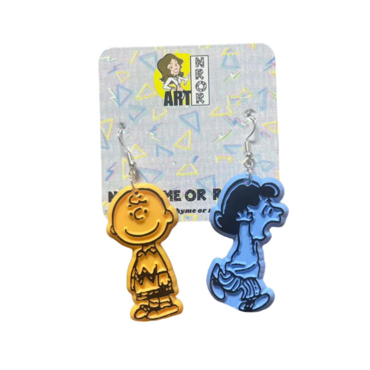 Peanuts Charlie Brown and Lucy Vintage Earrings | Mismatched Dangle Fashion Jewelry