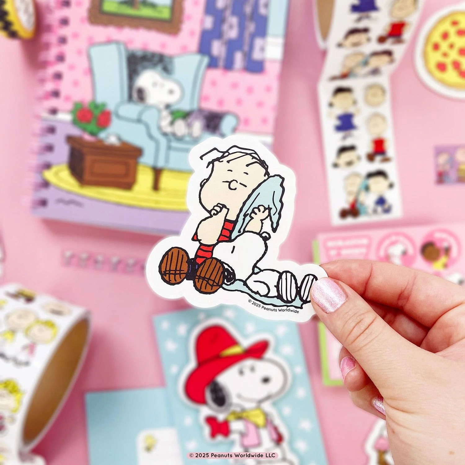Peanuts Laundry Day Scratch 'n Sniff Stickers | 1950s Cartoon Decorative Decals | Sticker Lovers Collection - Image 2