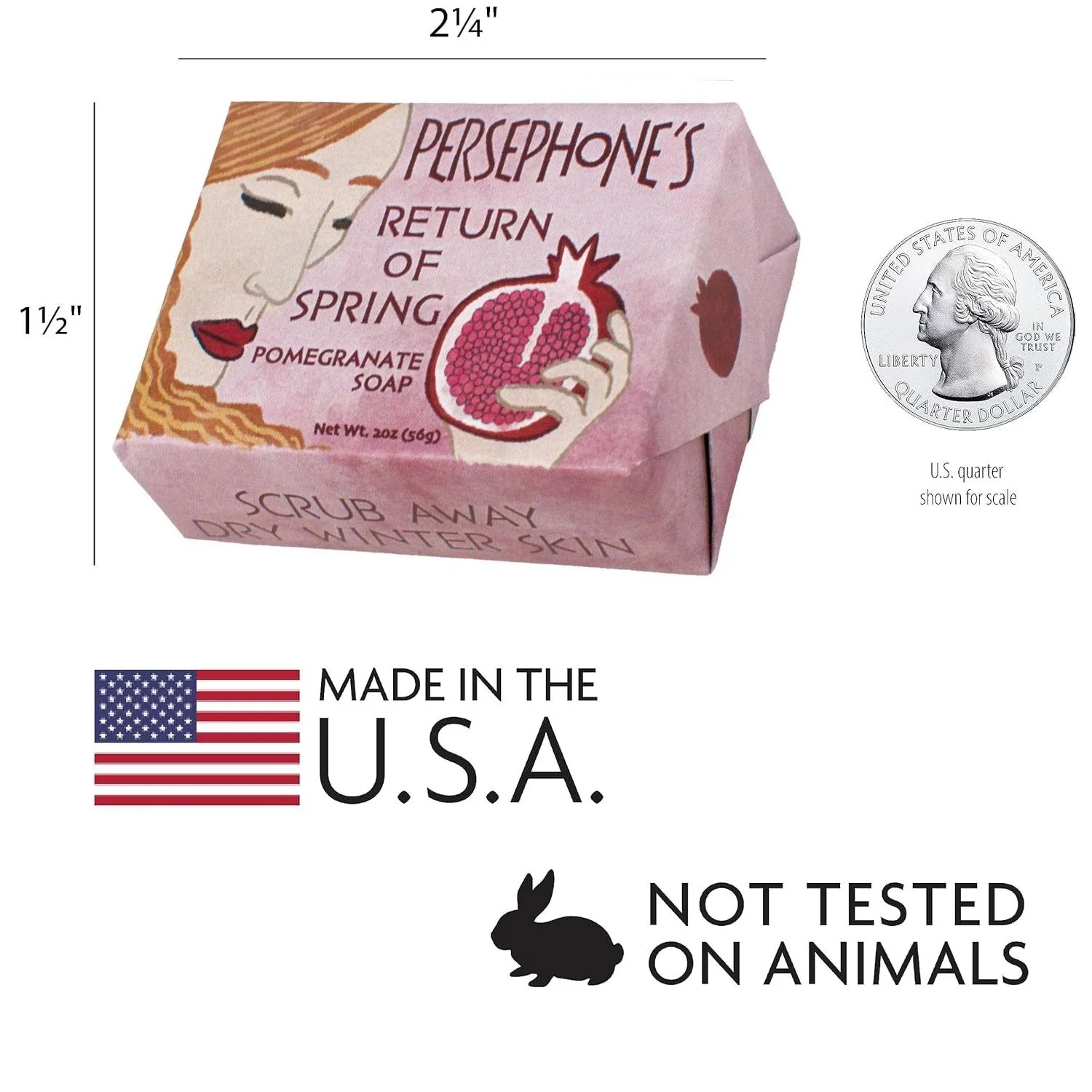 Persephone’s Return of Spring Mini Bar Soap | Pomegranate Exfoliating Soap - Image 4