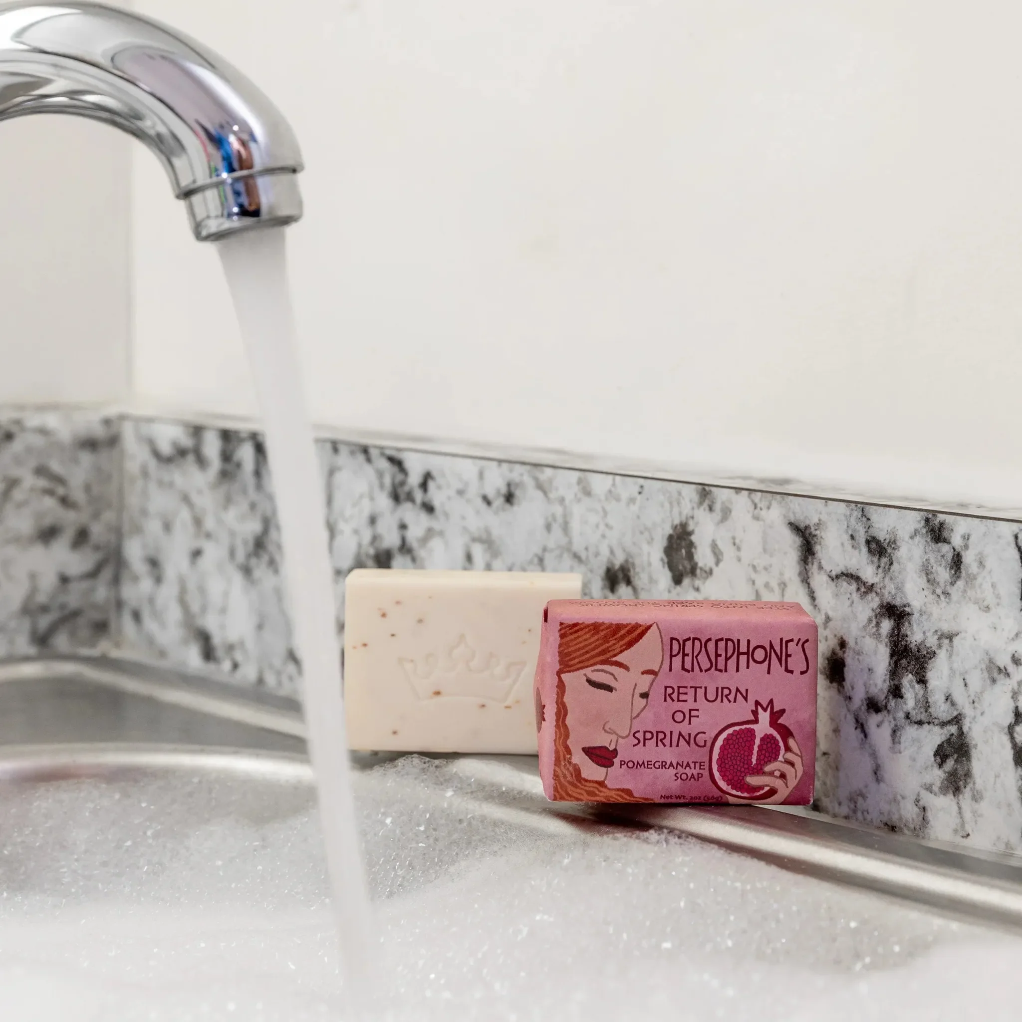 Persephone’s Return of Spring Mini Bar Soap | Pomegranate Exfoliating Soap - Image 7