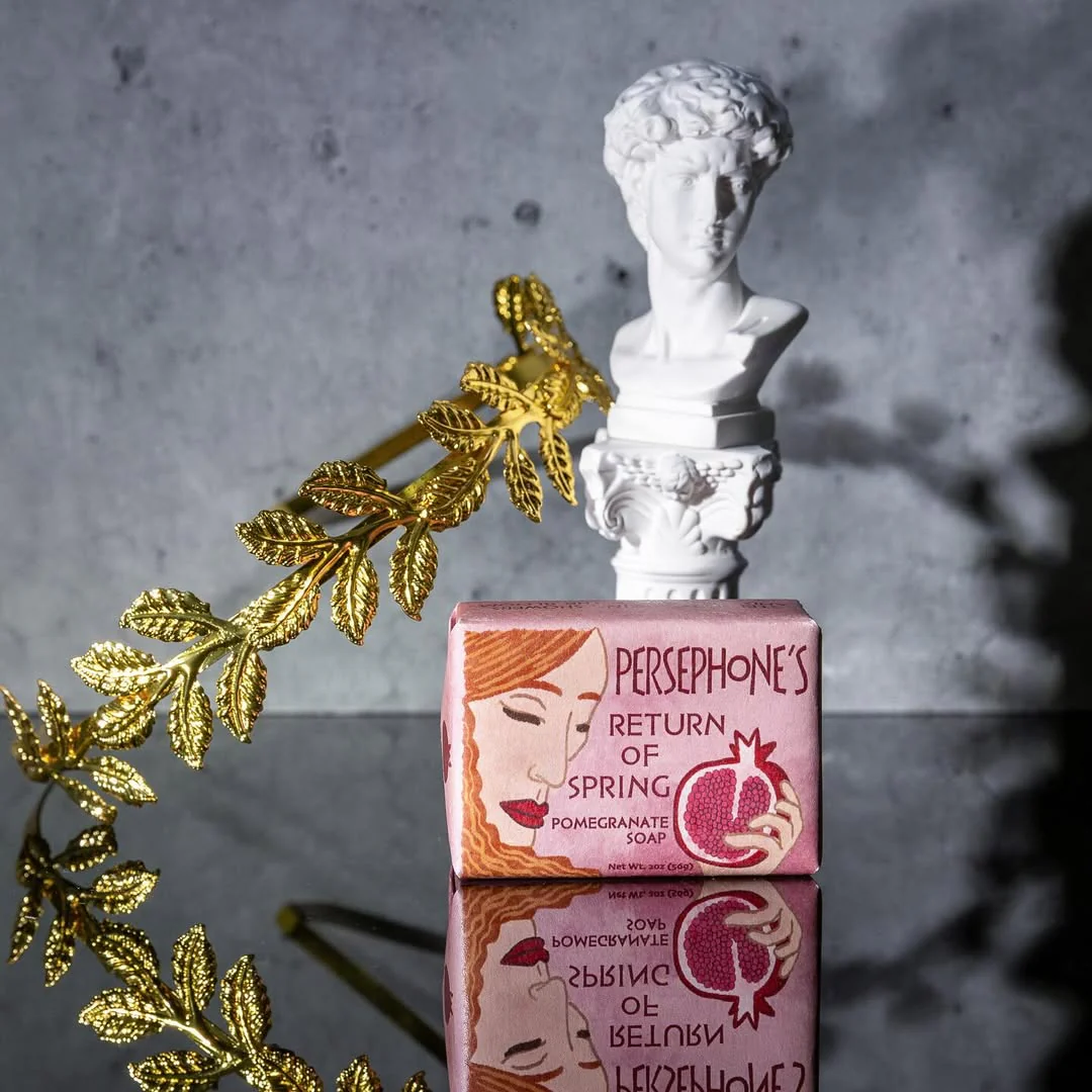 Persephone’s Return of Spring Mini Bar Soap | Pomegranate Exfoliating Soap - Image 9