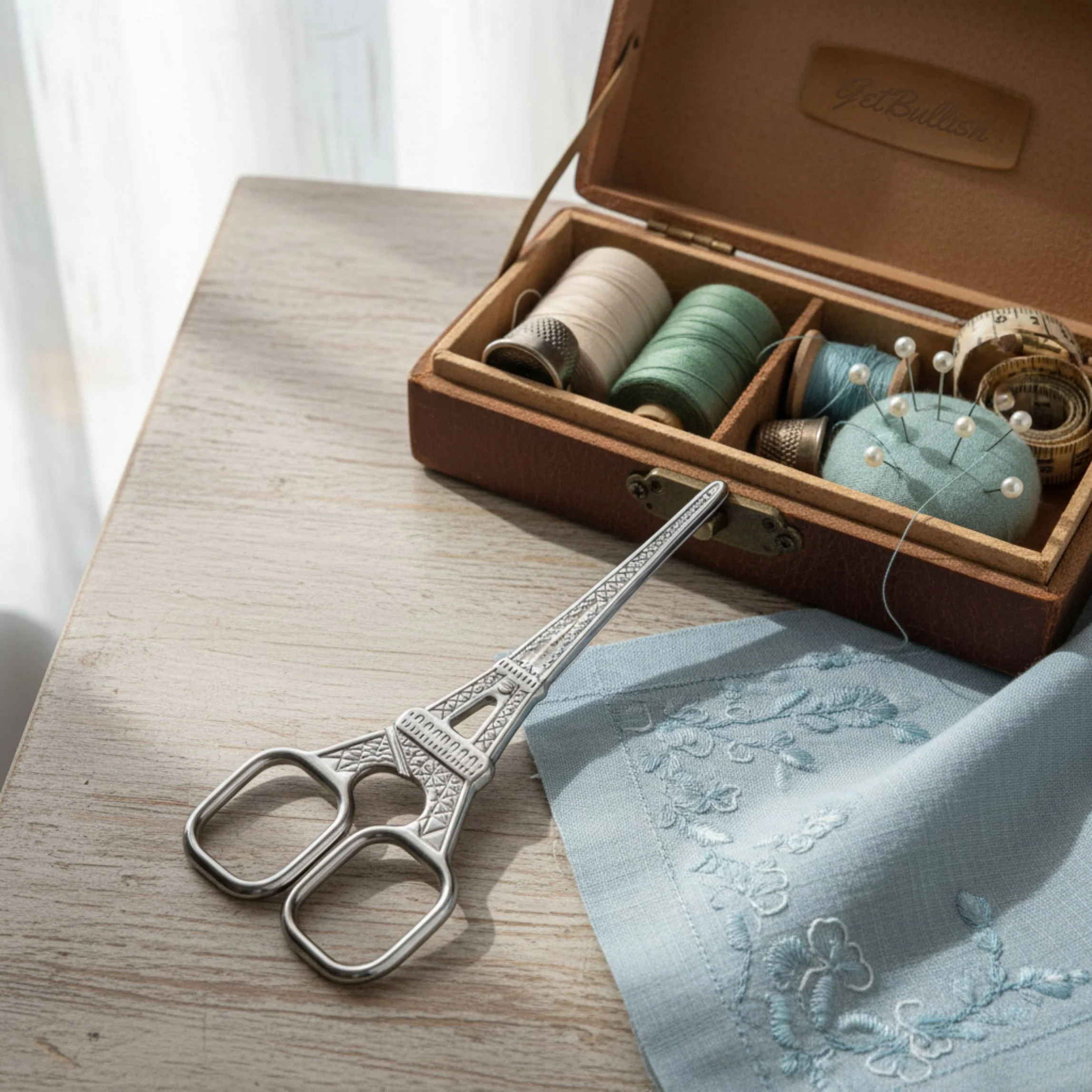 Petite Eiffel Tower Mini Scissors in Silver | 4.25" - Image 2