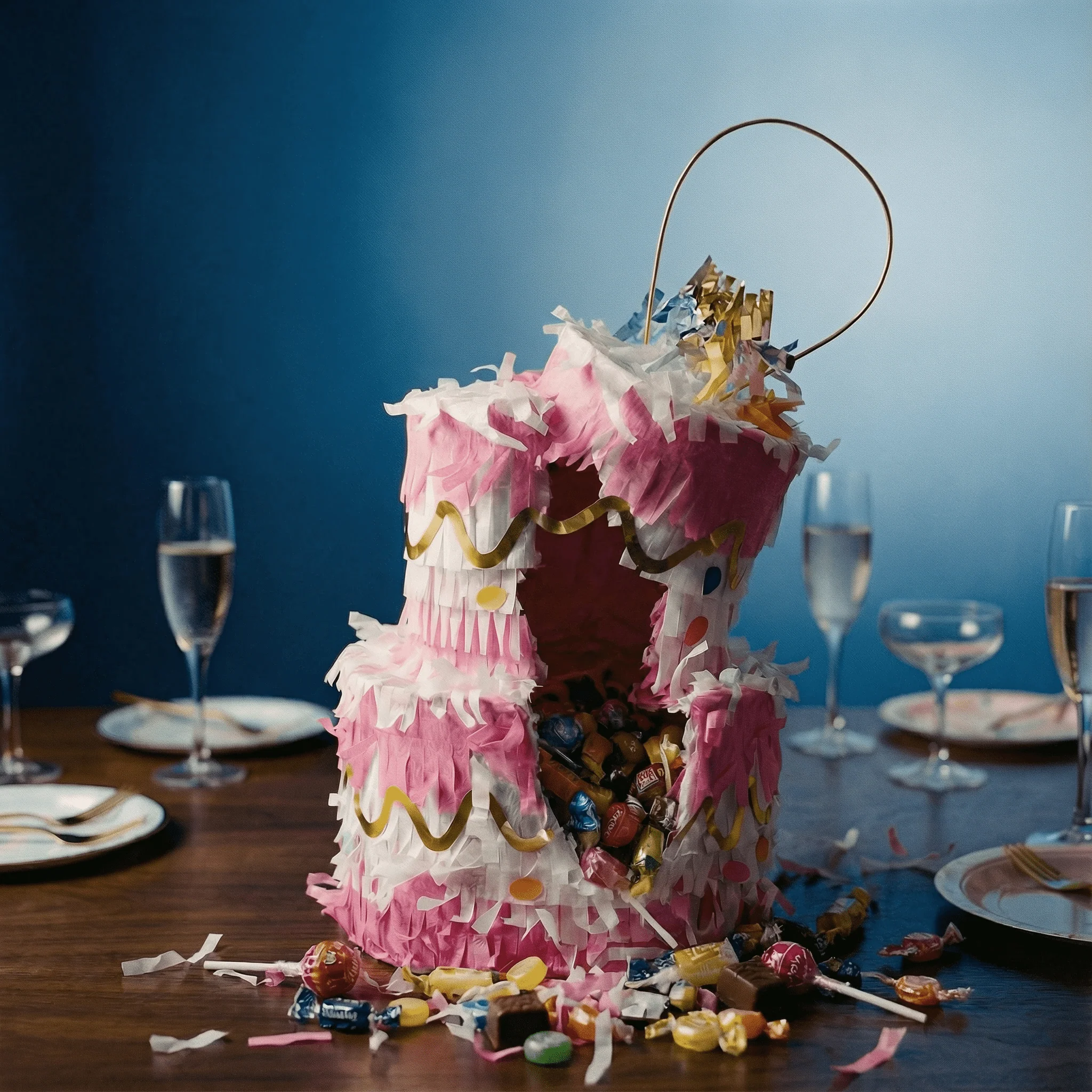 Petite Cake Pinata | Mini Birthday Party Surprise Smashable Piñata - Image 3