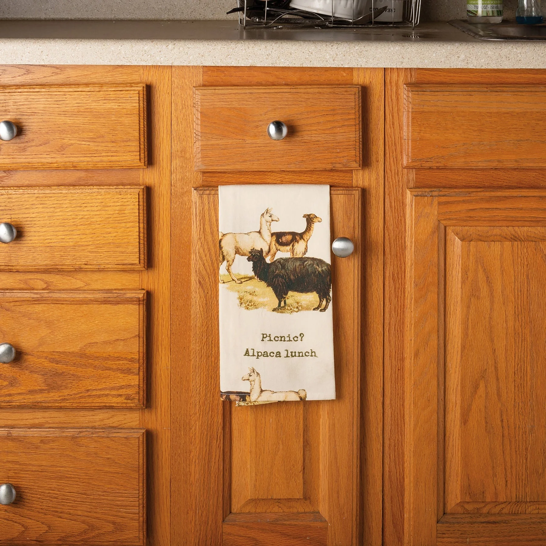 Picnic? Alpaca Our Lunch Dish Cloth Towel | 8" x 28" - Image 2