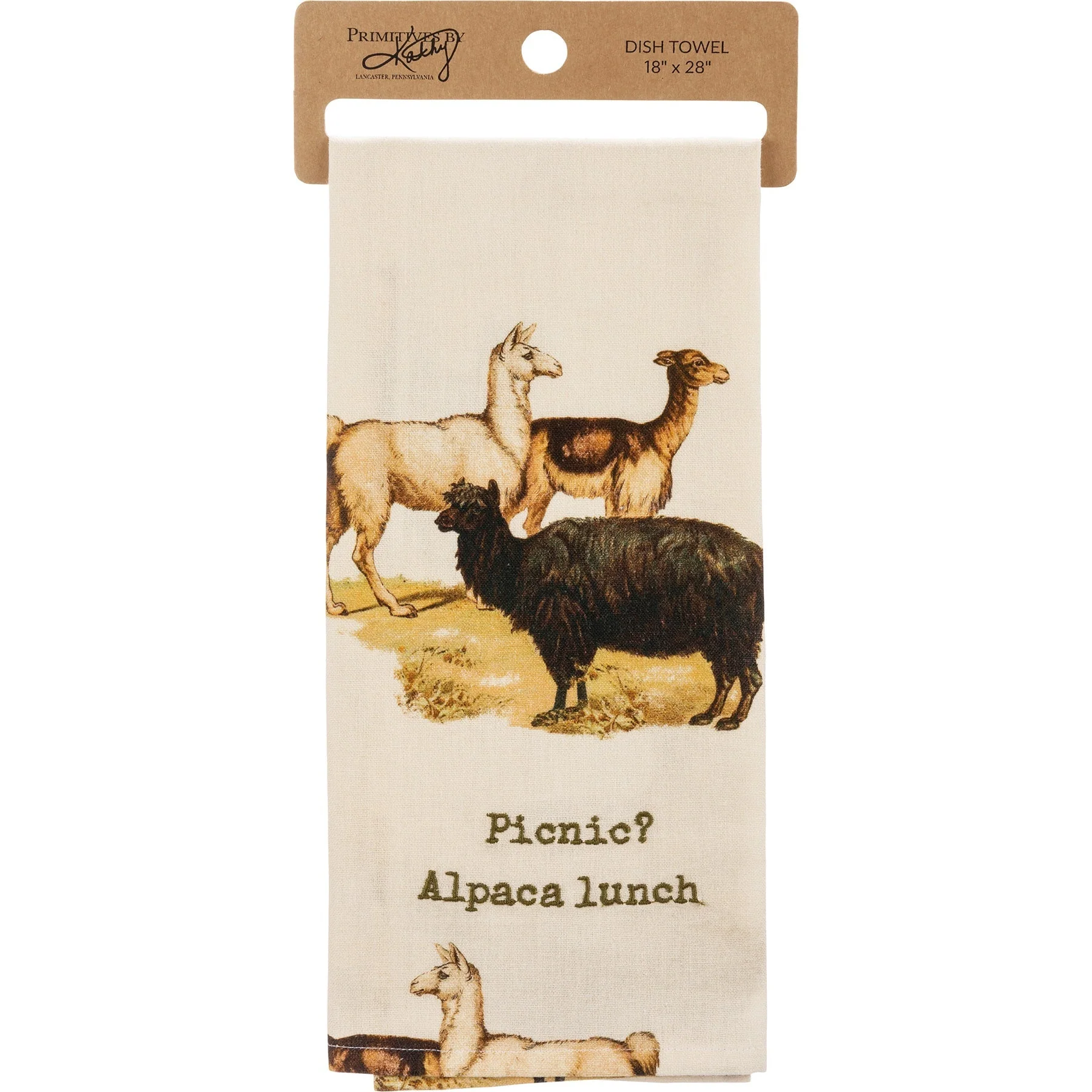 Picnic? Alpaca Our Lunch Dish Cloth Towel | 8" x 28" - Image 4