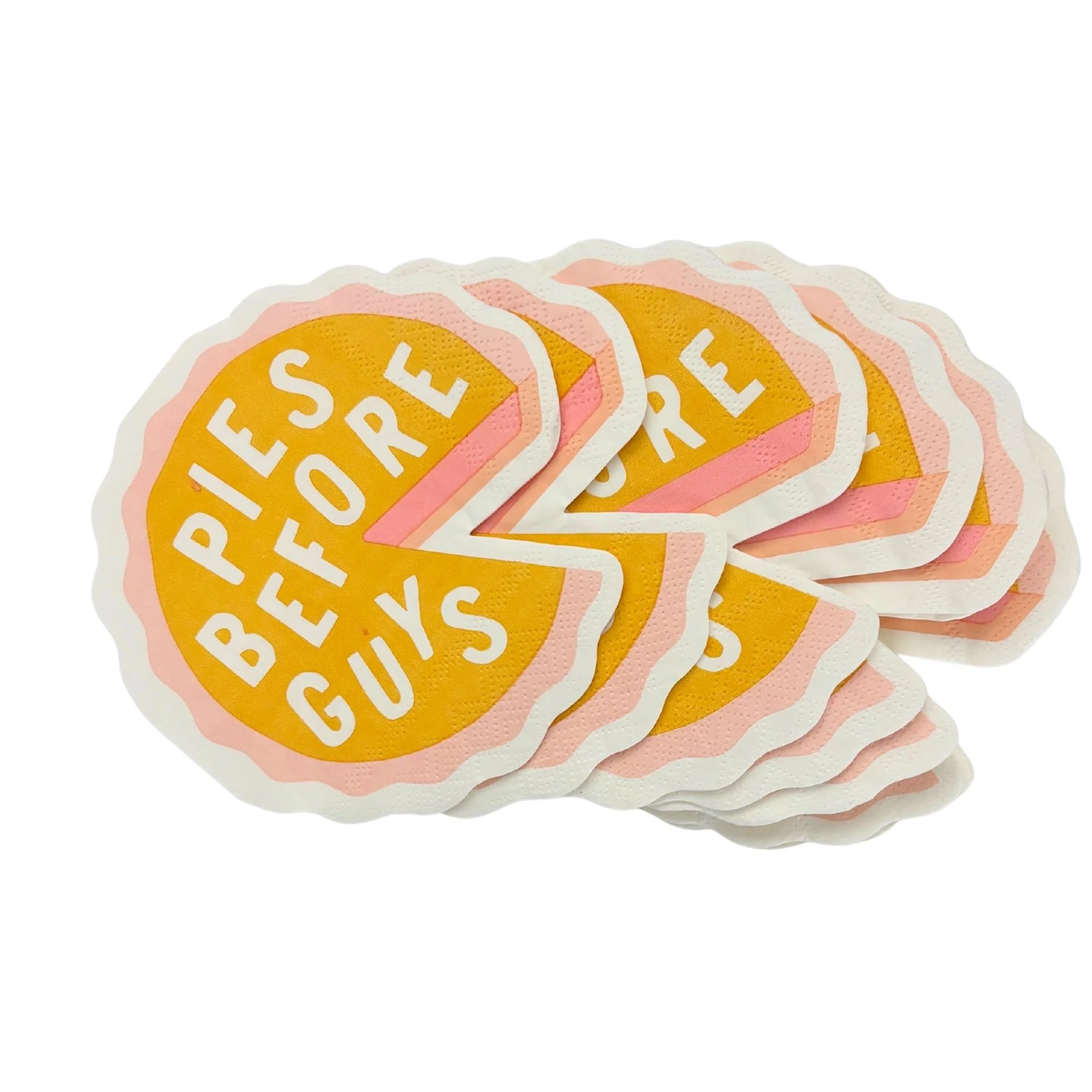 Pies Before Guys Die-Cut Party/Beverage/Cocktail Napkins - Image 2