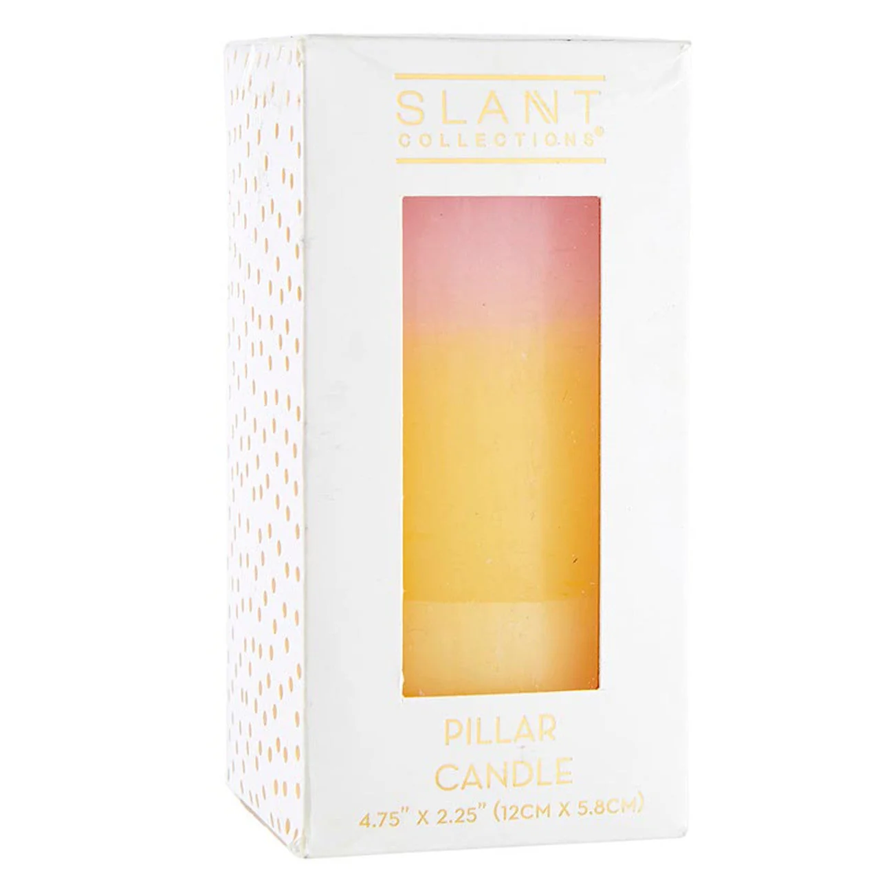 Mini Pillar Candle in Pink Orange White | Aesthetic Unscented Dinner Candle 4.75" - Image 4