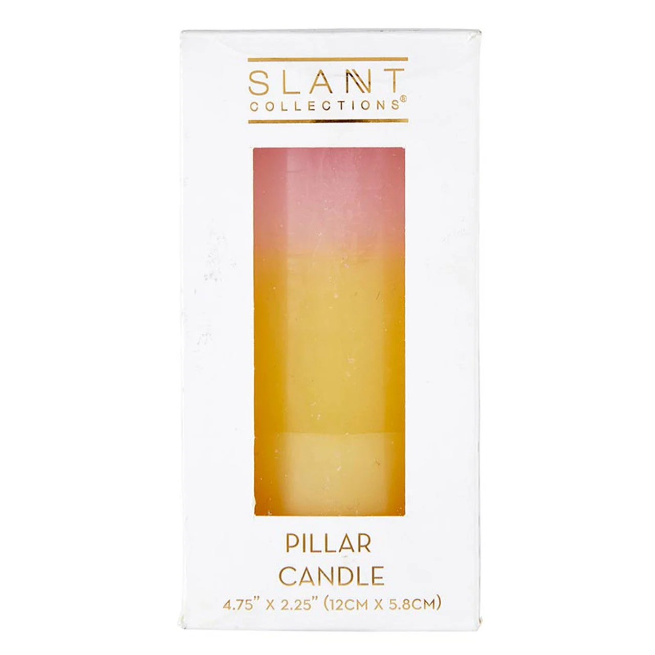Mini Pillar Candle in Pink Orange White | Aesthetic Unscented Dinner Candle 4.75" - Image 5
