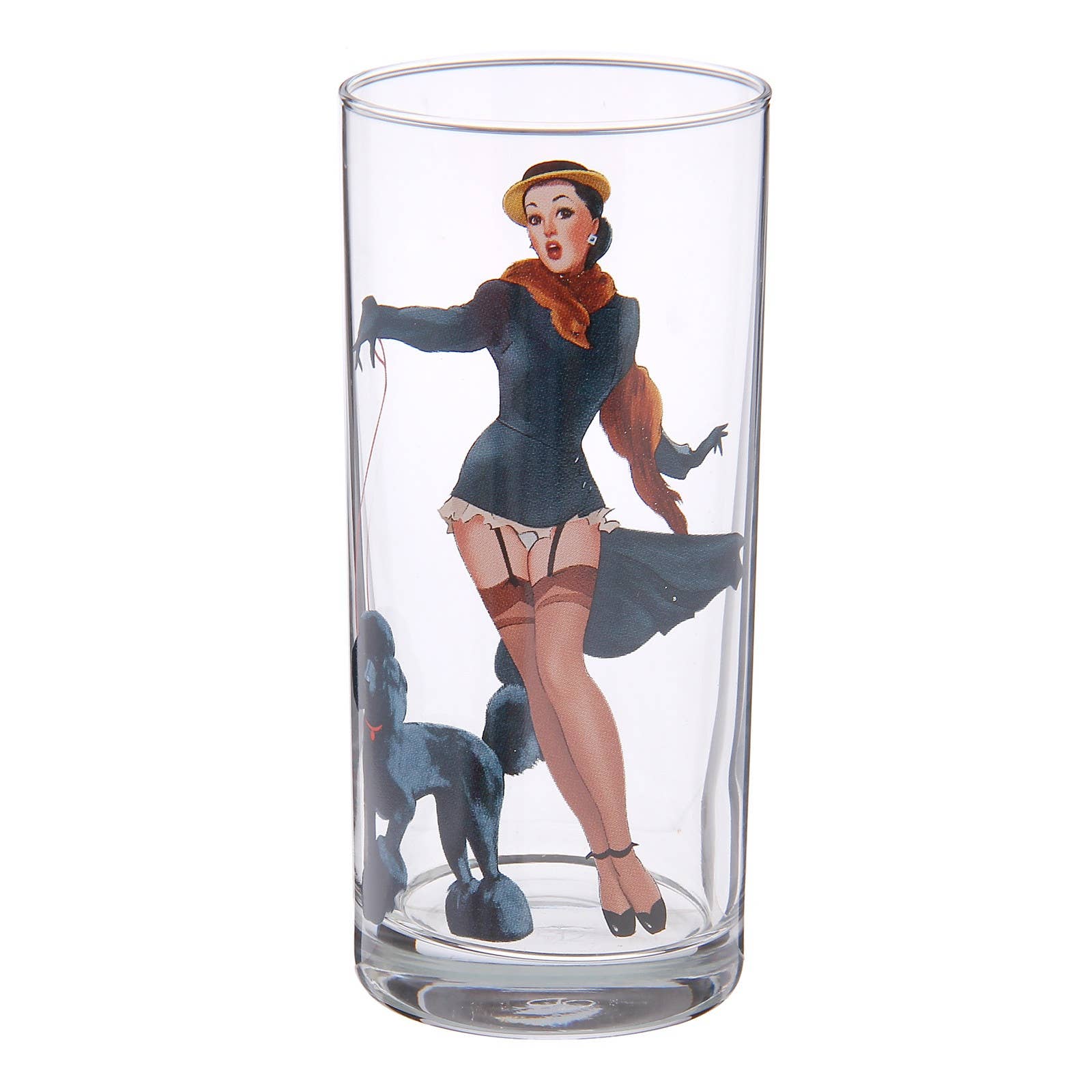 Kischy Pin-up Girls Cocktail Glasses Set of 6 | Retro Ladies Glass Drinkware | 9.5 oz - Image 5