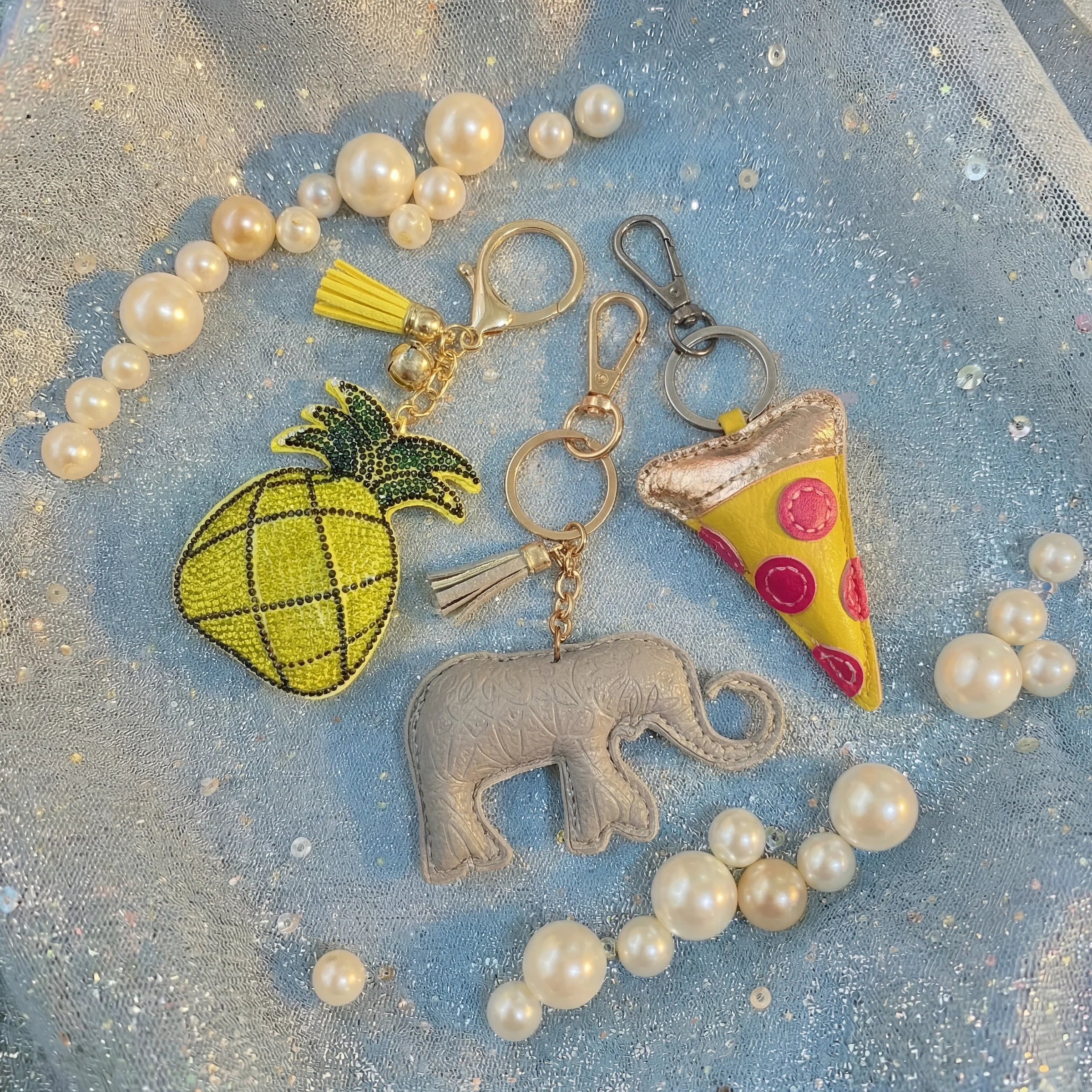 Puffy Keychains | Lobster Clasp Graphic Keytag or Handbag Charm