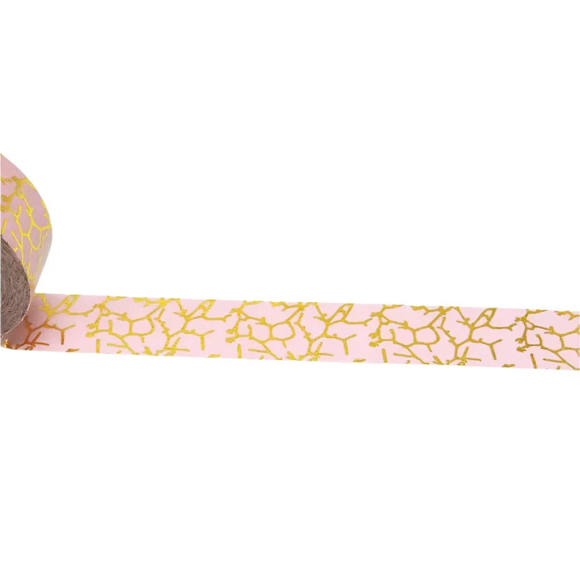 Pink and Gold Filament Washi Tape | Gift Wrapping and Craft Tape - Image 2