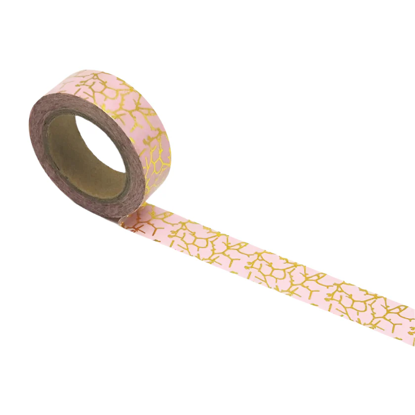 Pink and Gold Filament Washi Tape | Gift Wrapping and Craft Tape - Image 3