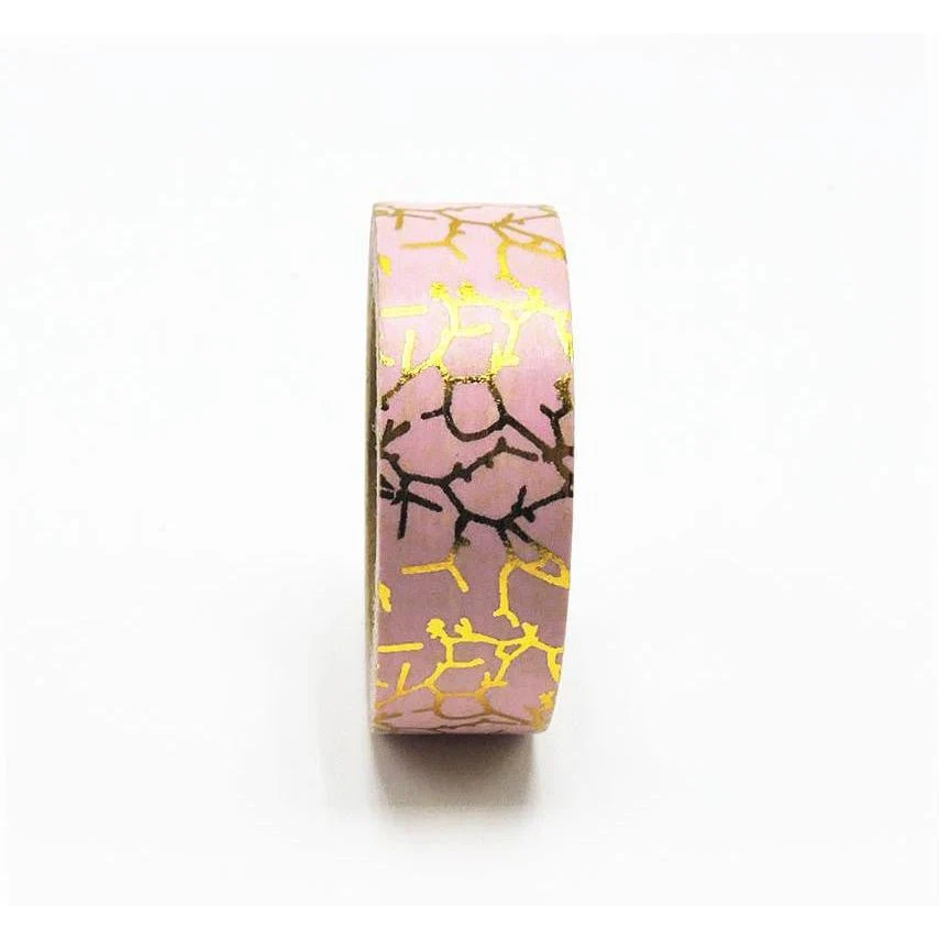 Pink and Gold Filament Washi Tape | Gift Wrapping and Craft Tape - Image 5