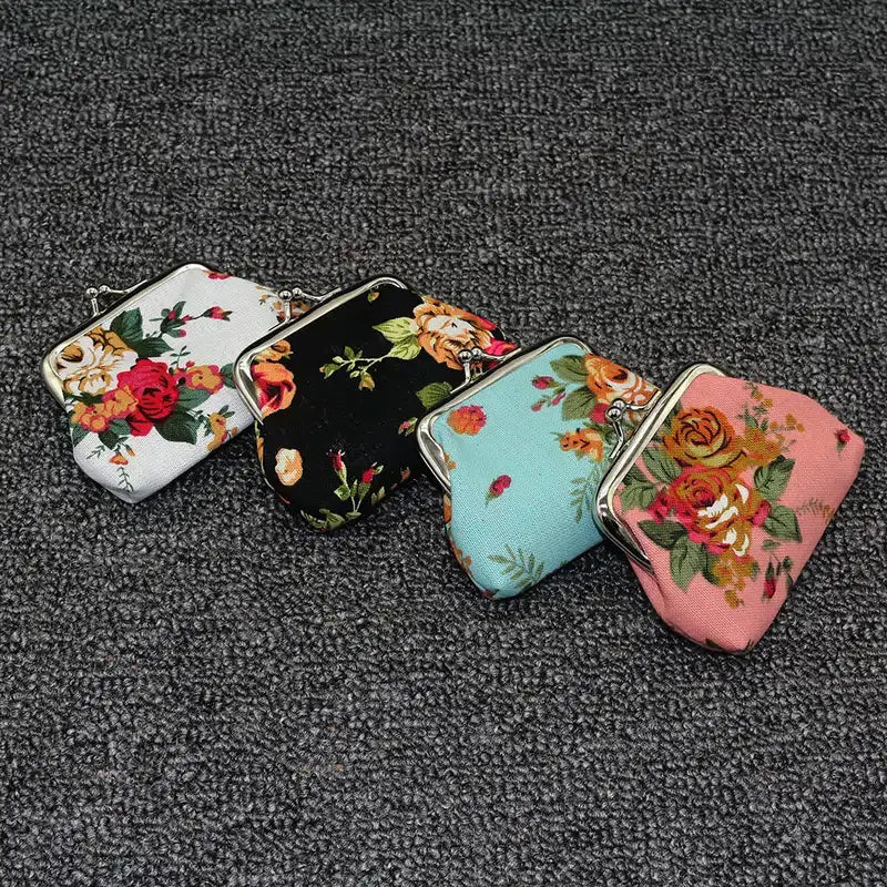Pink Floral Coin Purse | Tiny Trinkets Storage - Image 4