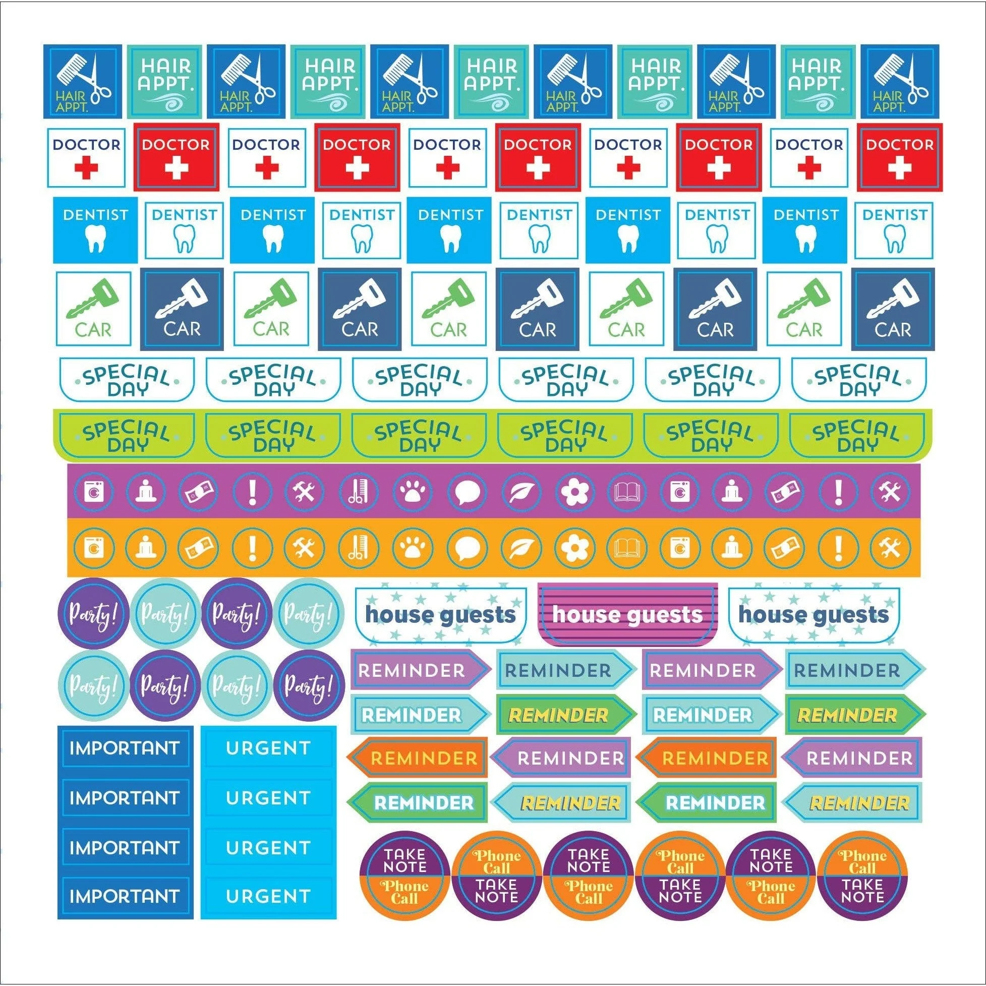 Plan It! A Sticker Book for All Your Productivity Needs | Decals Organizational Book - Image 3
