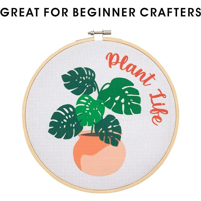 Plant Life Crosstitch Kit | Embroidery Crafts Tool Set - Image 3