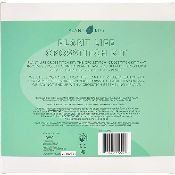 Plant Life Crosstitch Kit | Embroidery Crafts Tool Set - Image 5