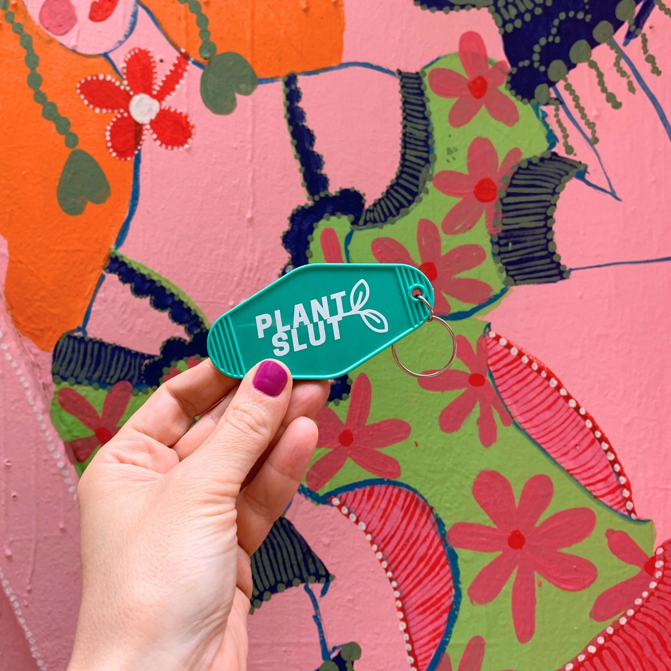 Plant Slut Leaf Motel Style Keychain 🌿 - Image 3