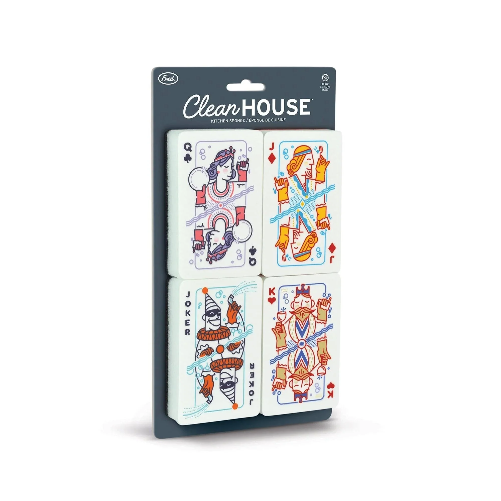 Clean House Playing Card Kitchen Sponges | Set of 4 - Image 6