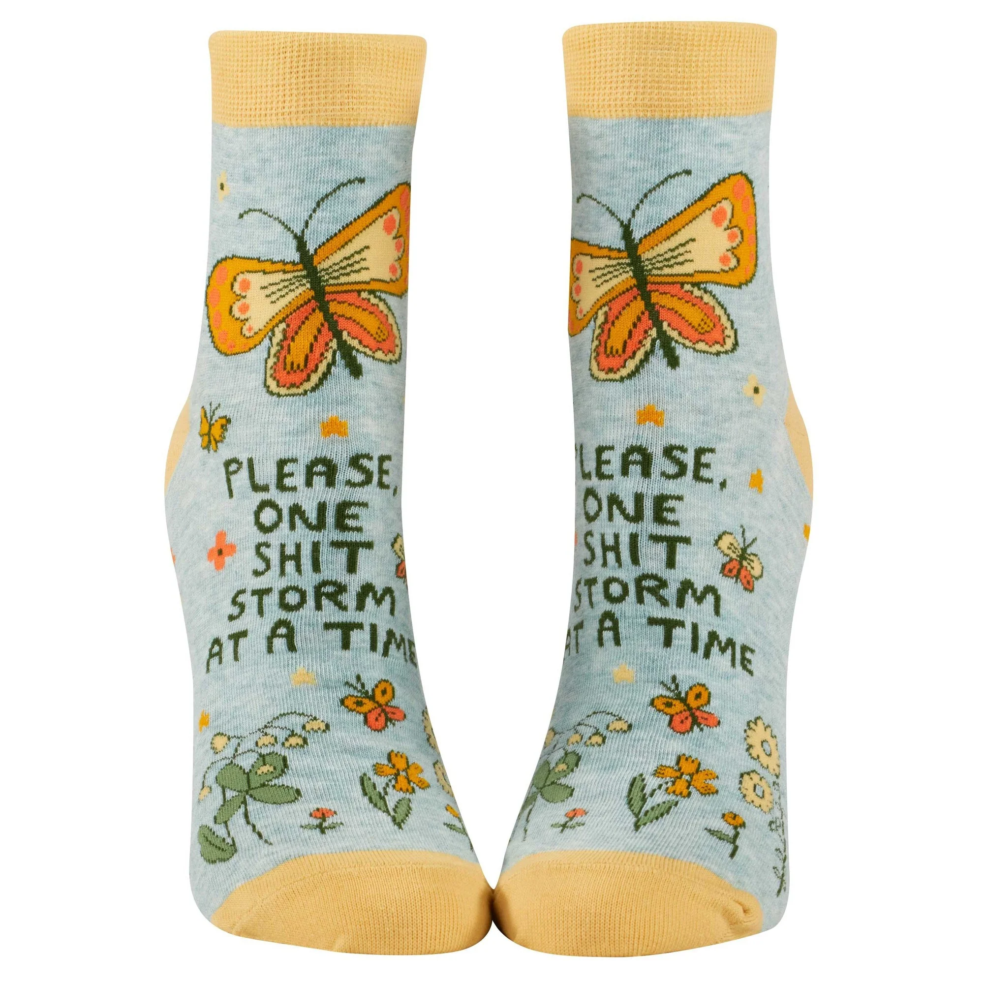 Please One Shitstorm At A Time Women's Ankle Socks | BlueQ at GetBullish