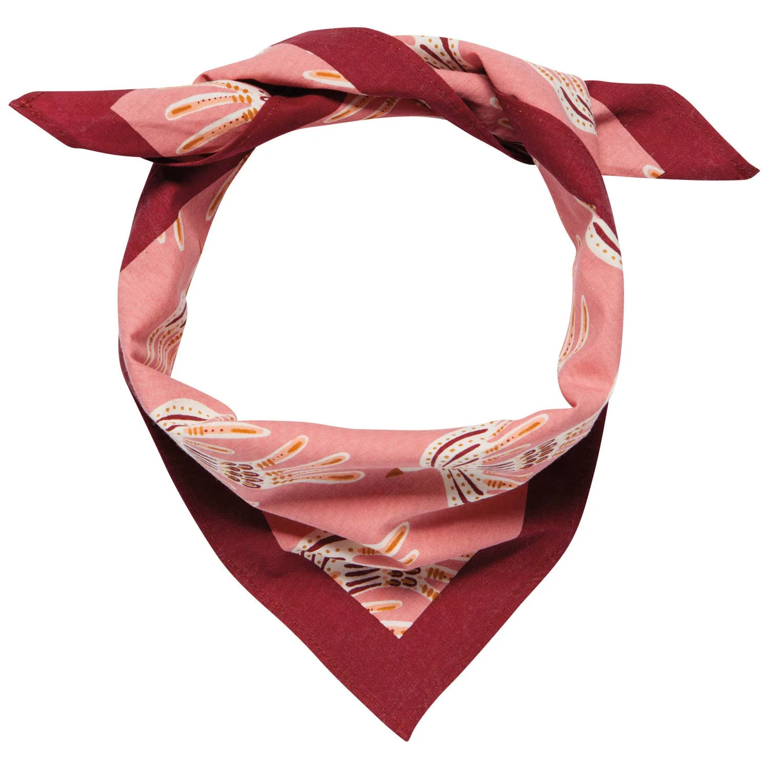 Plume Recycled Cotton Bandana | Neck Scarf Headband in Soft Pink Hues - Image 2